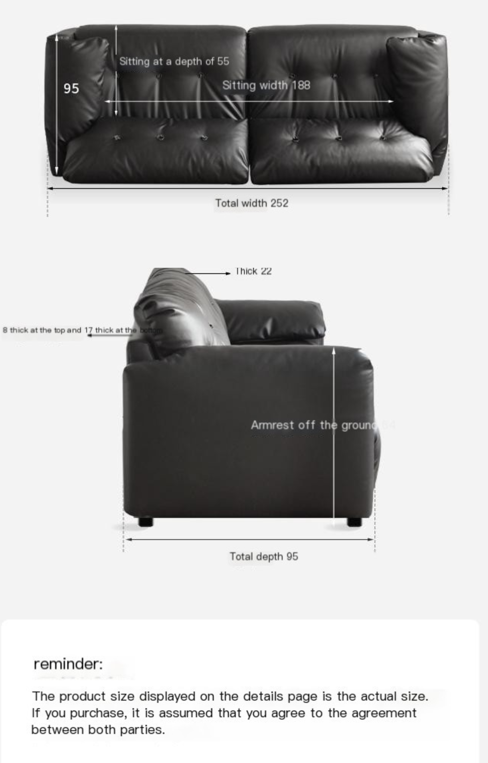 Ecological cloud leather Sofa Bed