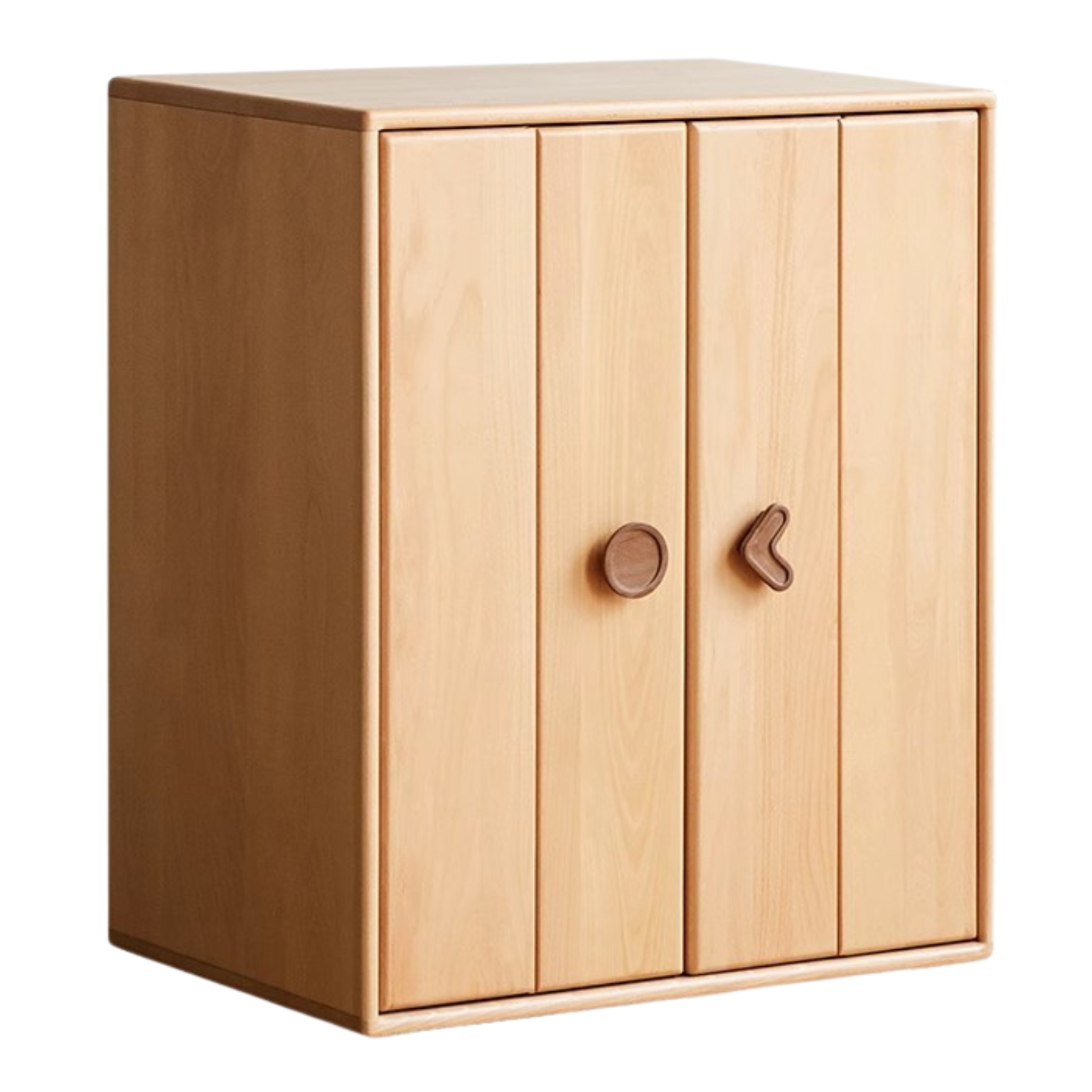 Beech, Rubber Solid Wood Children's Wardrobe,Combination Storage Cabinet