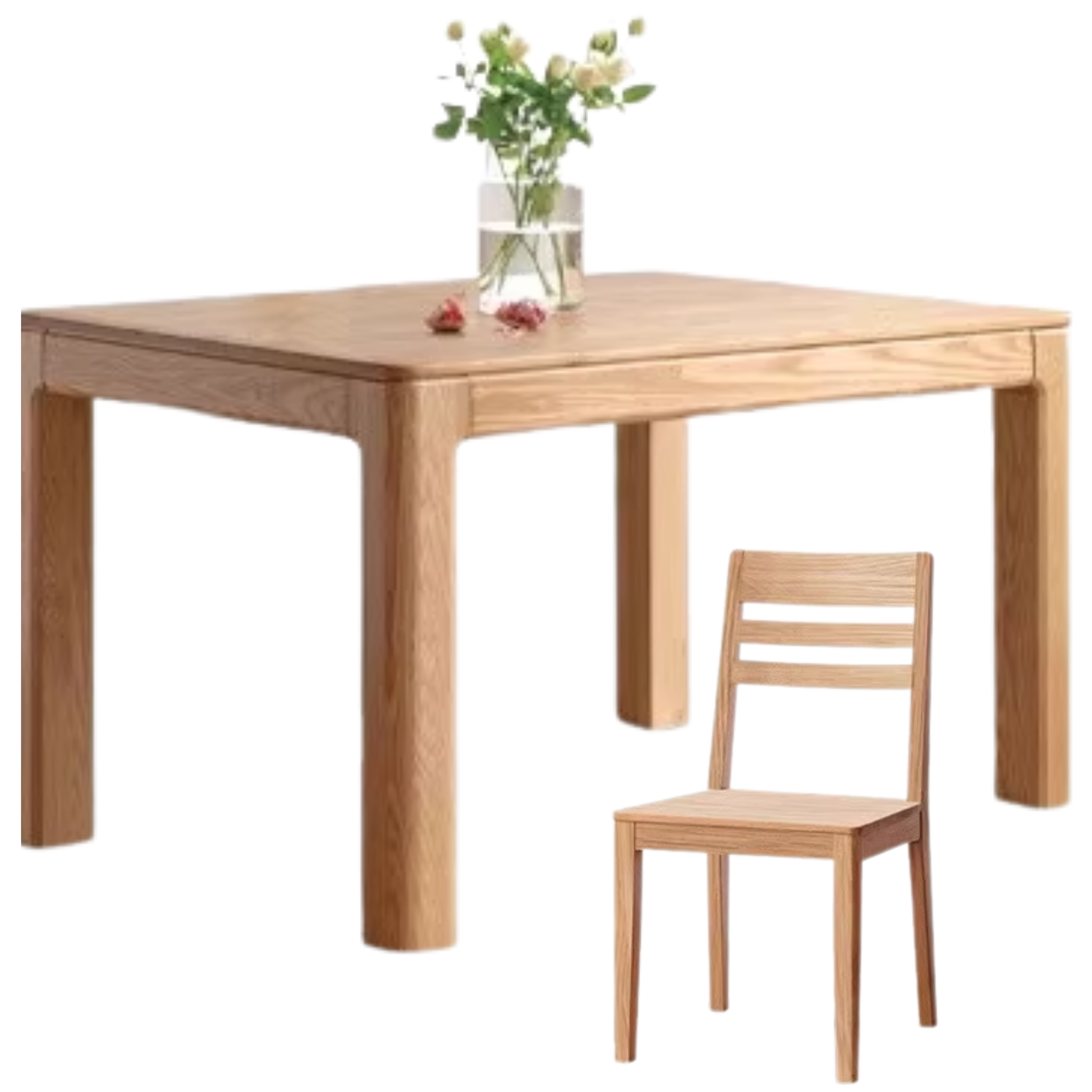 Oak, Red Oak Solid Wood Rectangular Dining Table
