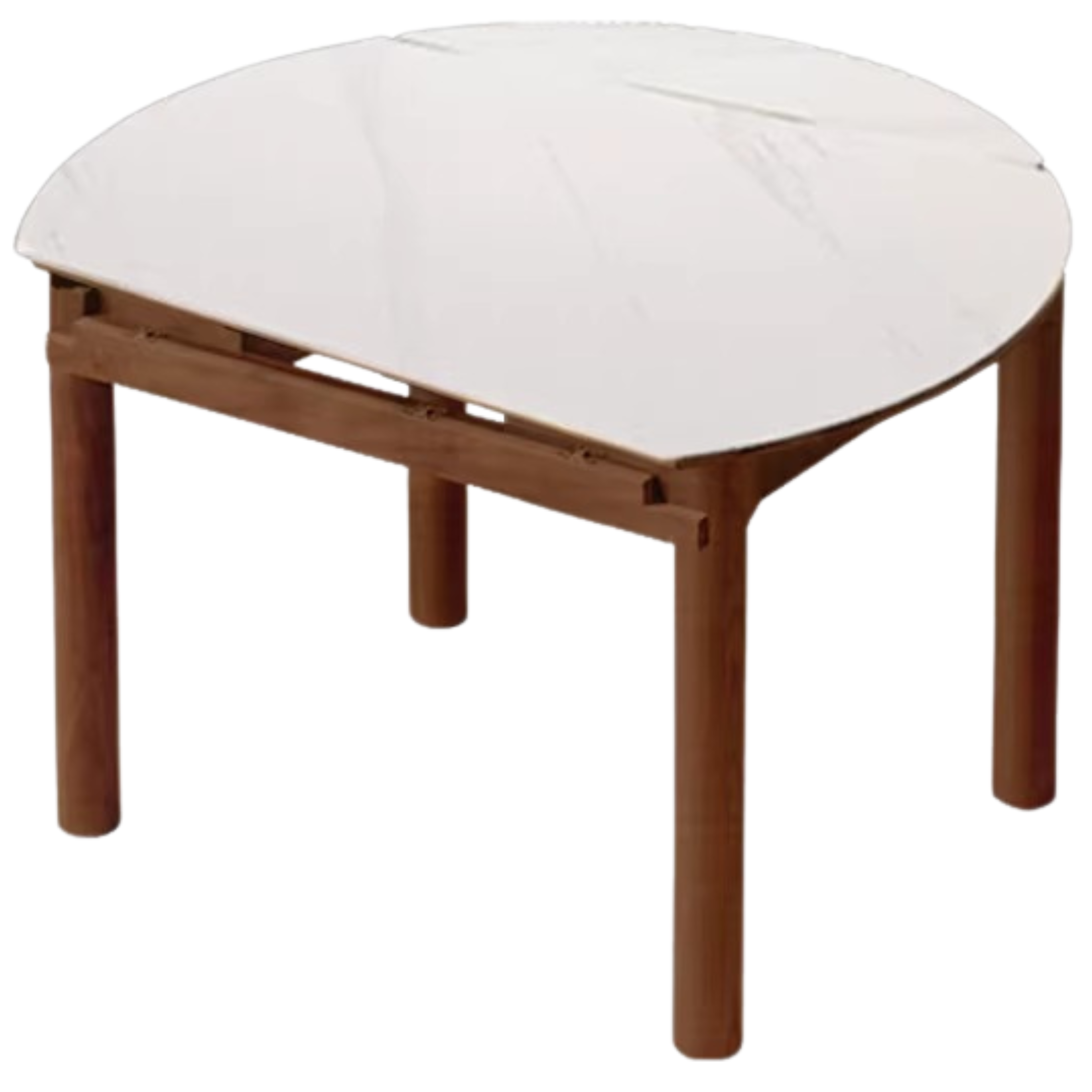 Oak, Black Walnut, Ash Solid Wood Rock Plate Folding Dining Table