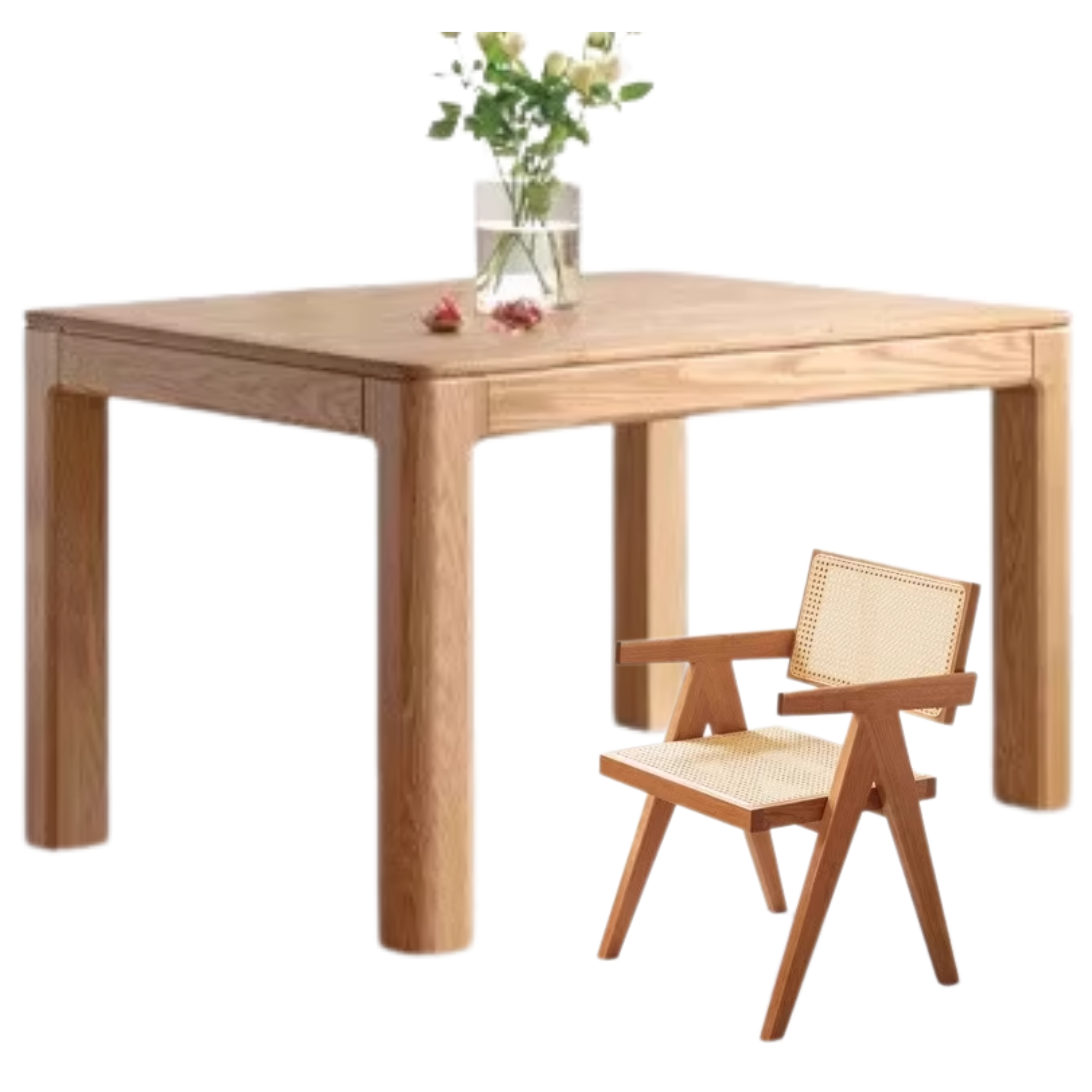 Oak, Red Oak Solid Wood Rectangular Dining Table