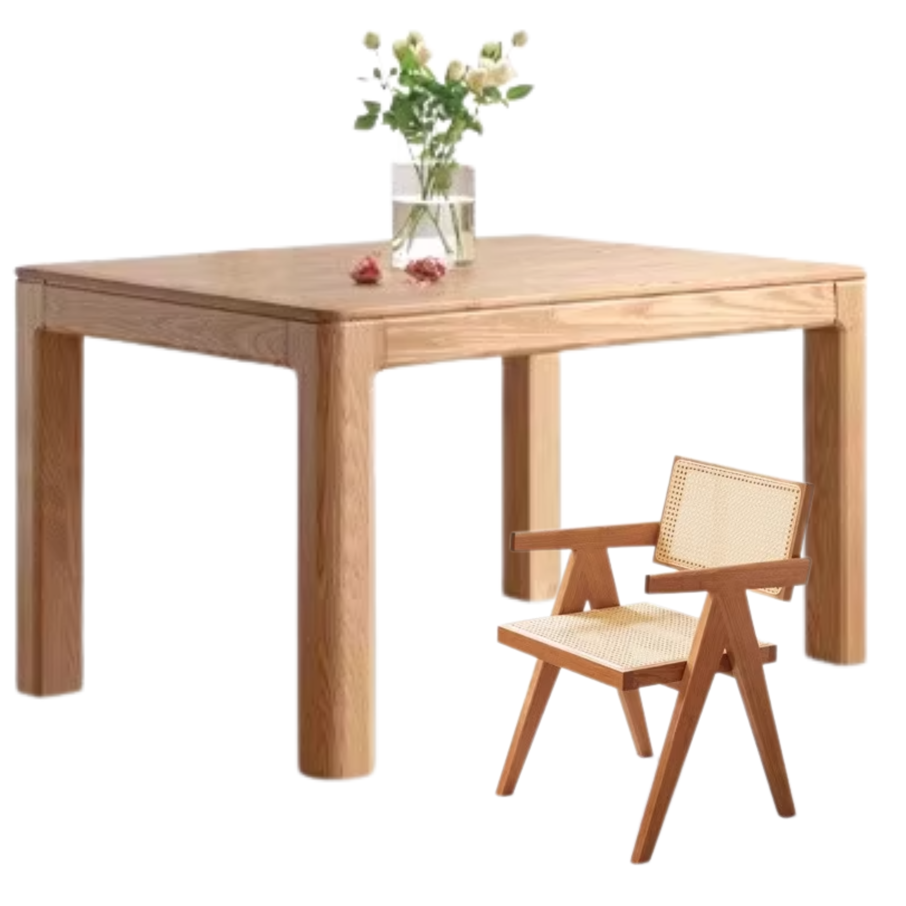 Oak, Red Oak Solid Wood Rectangular Dining Table