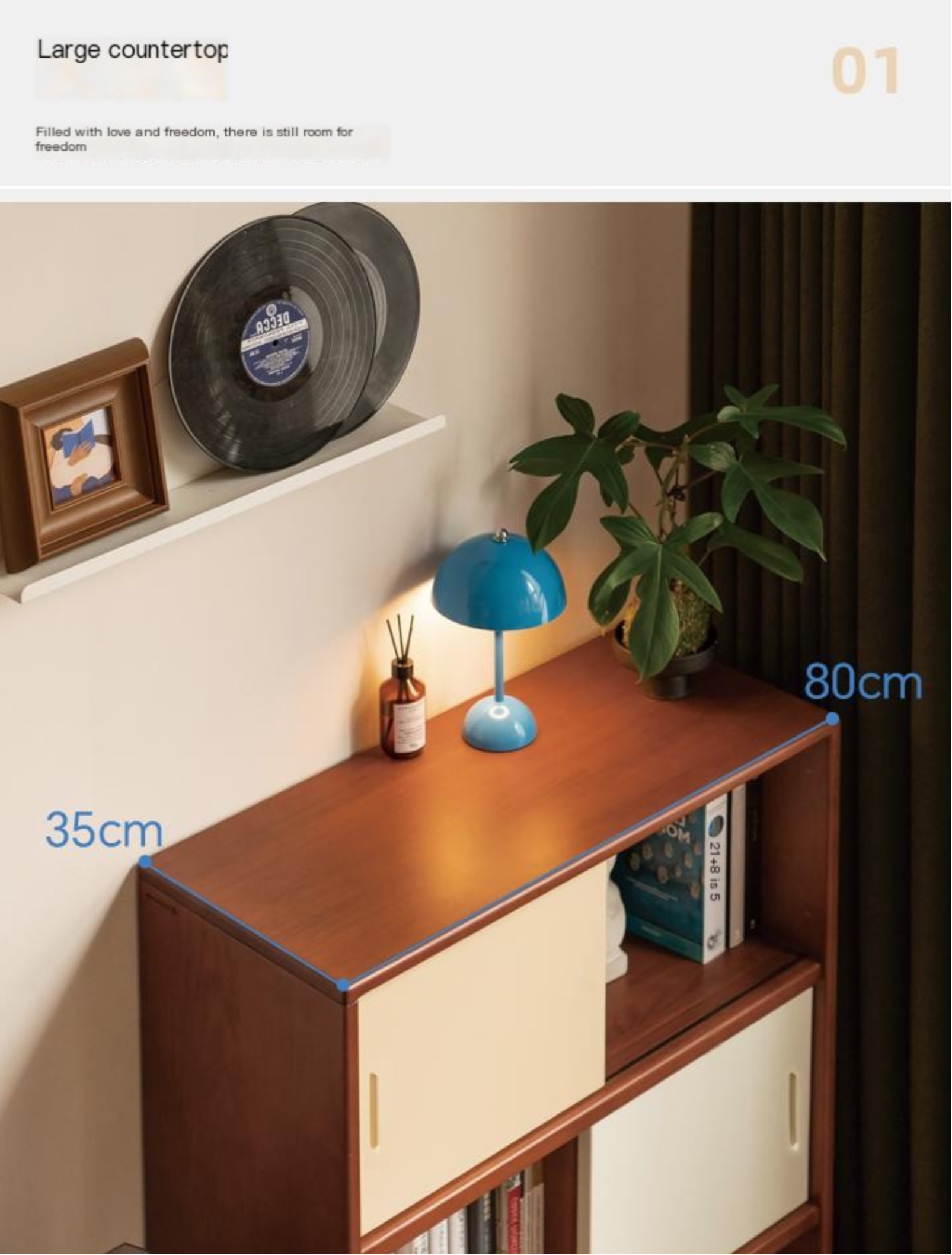 Tulipwood Solid Wood Bauhaus Side Cabinet