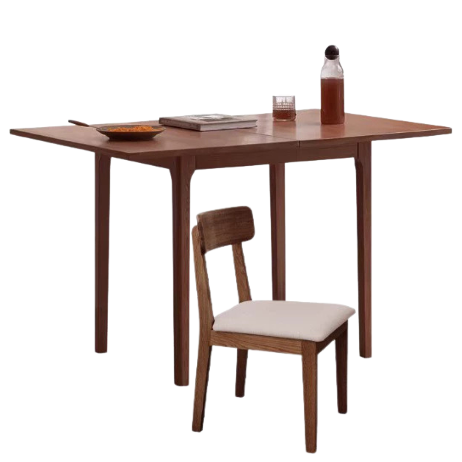 Oak Solid Wood Folding Small Dining Table