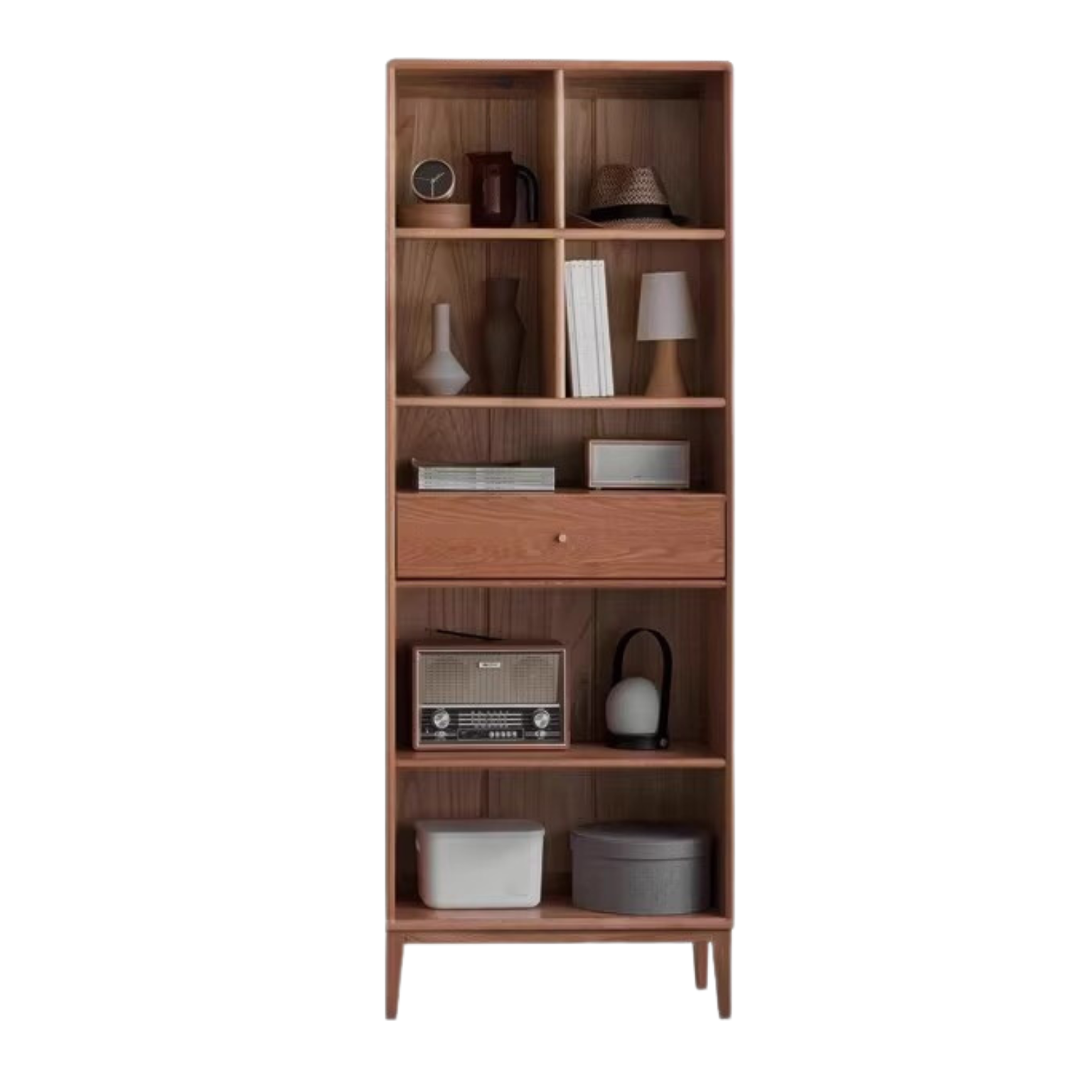Oak Solid Wood Bookcase Bookshelf