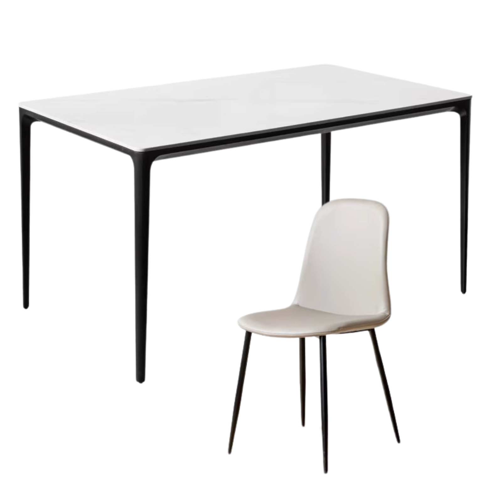 Metal Rock Plate Slate Italian Light Luxury Dining Table