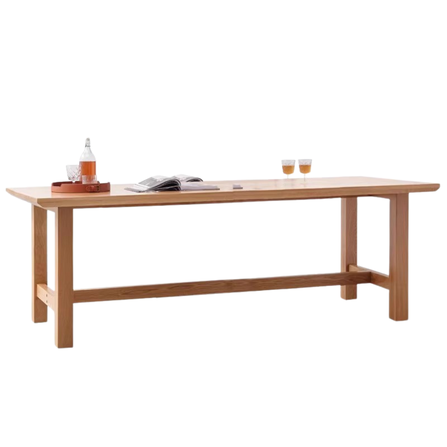 Oak, Ash, Poplar, Cherry Solid Wood Rustic Style Dining Table