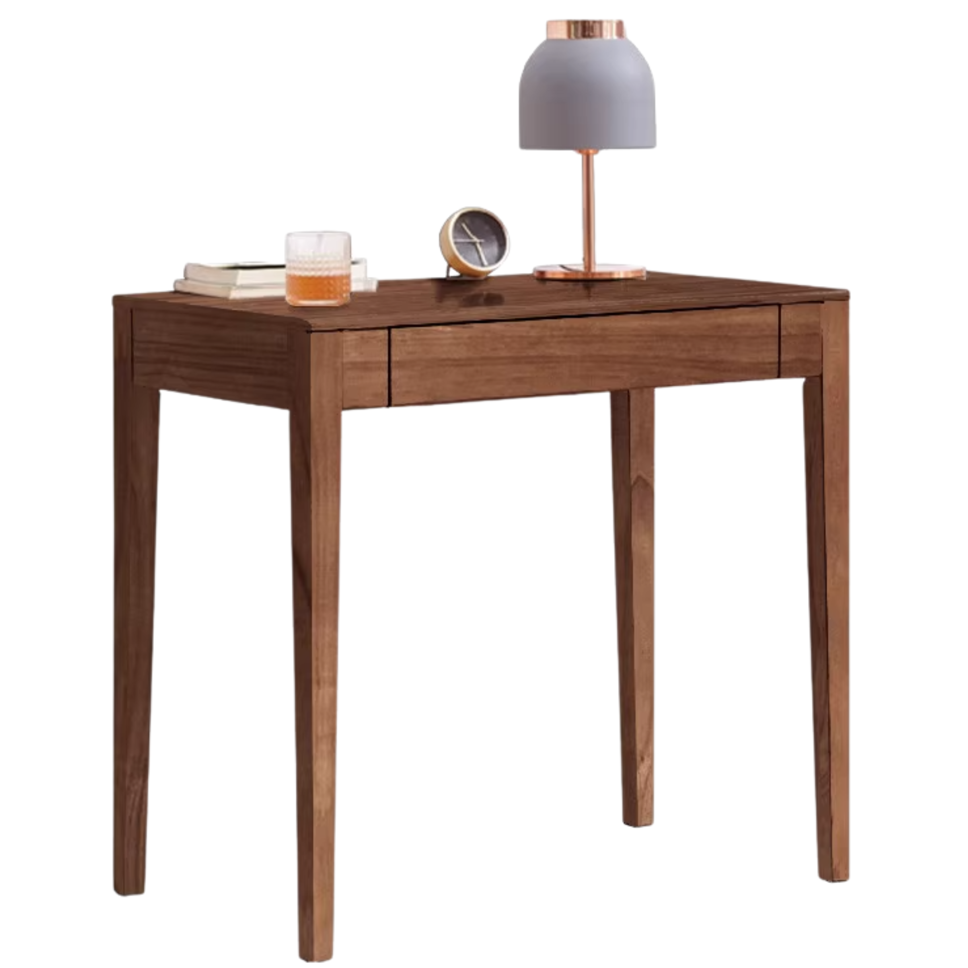 Solid Rubberwood, Oak Solid Wood Small Desk