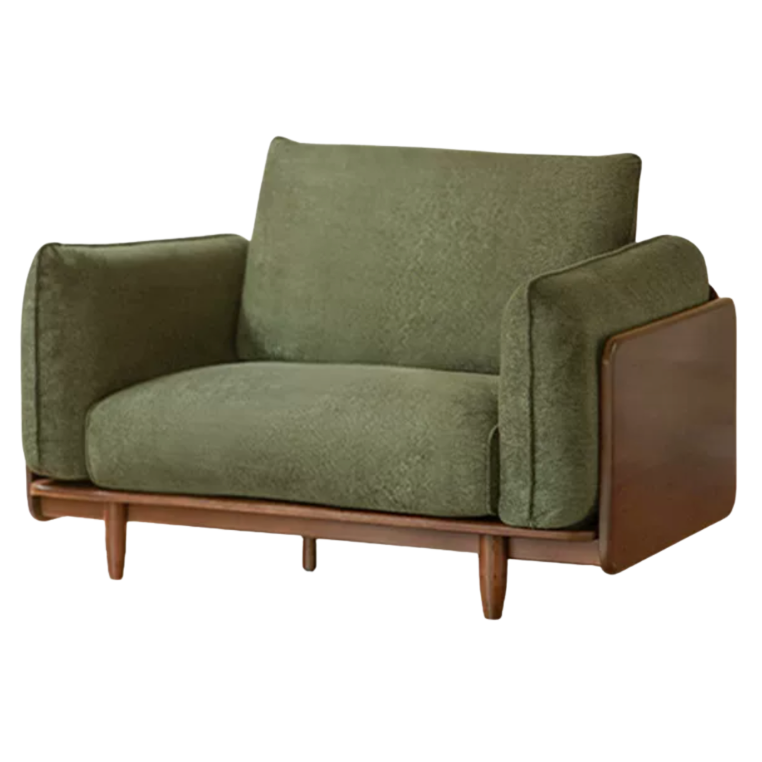Black Walnut, Oak Solid Wood Sofa with Italian Light Luxury Design