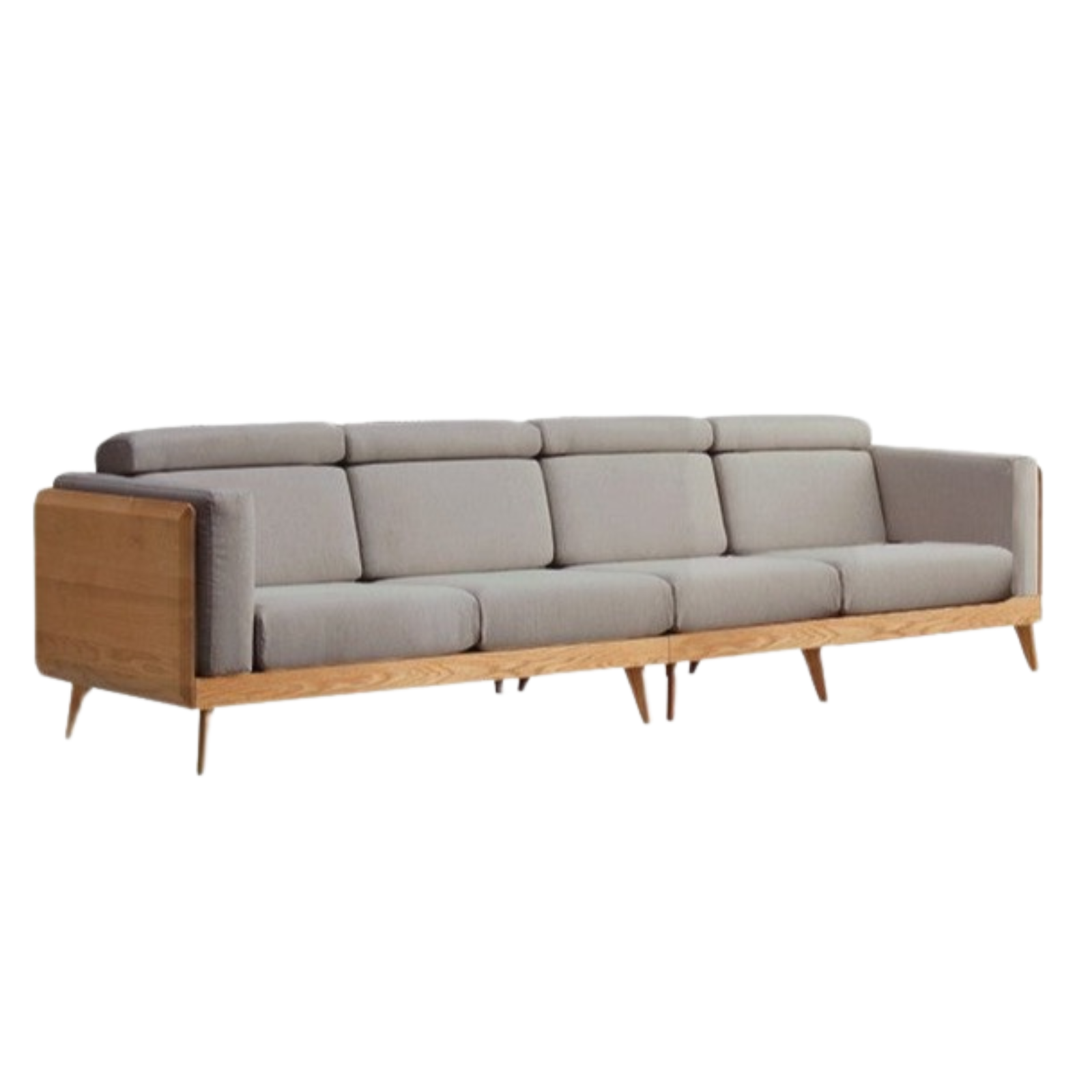 Oak, Ash Solid Wood Modern Fabric Sofa.