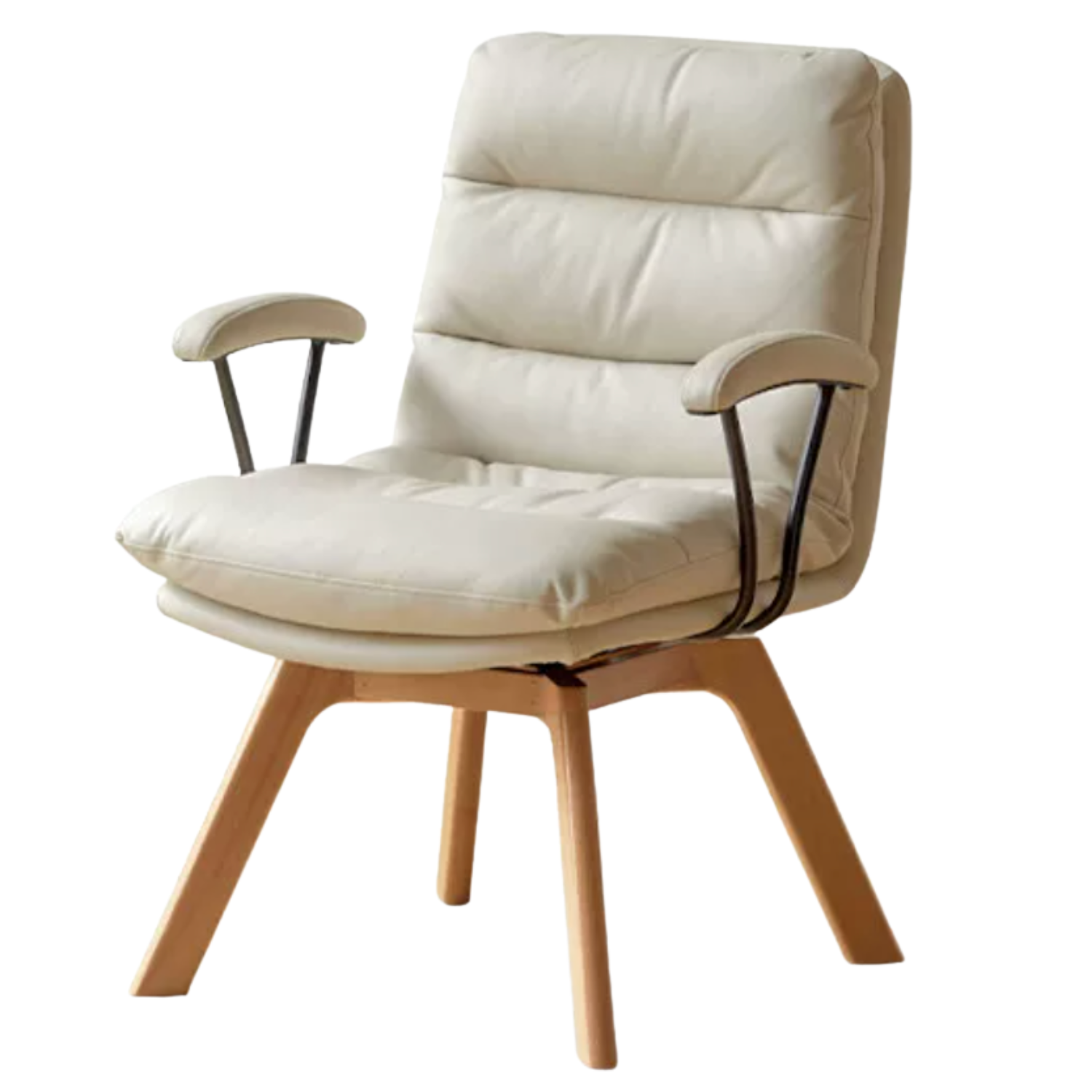 Beech Solid Wood Rotating Chair Technical Fabric.