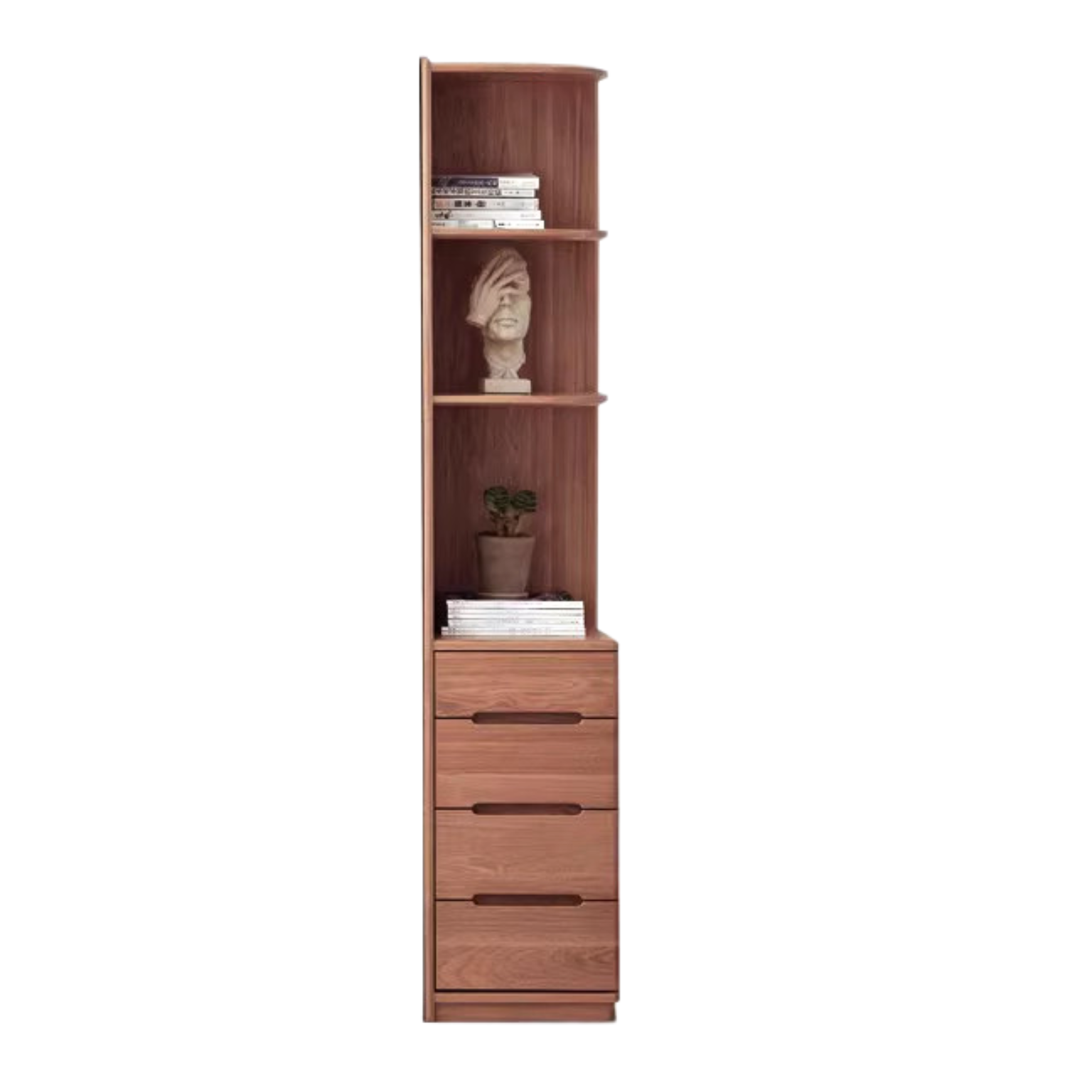 Oak Solid Wood Bookcase Free Combination Floor-to-ceiling Bookshelf