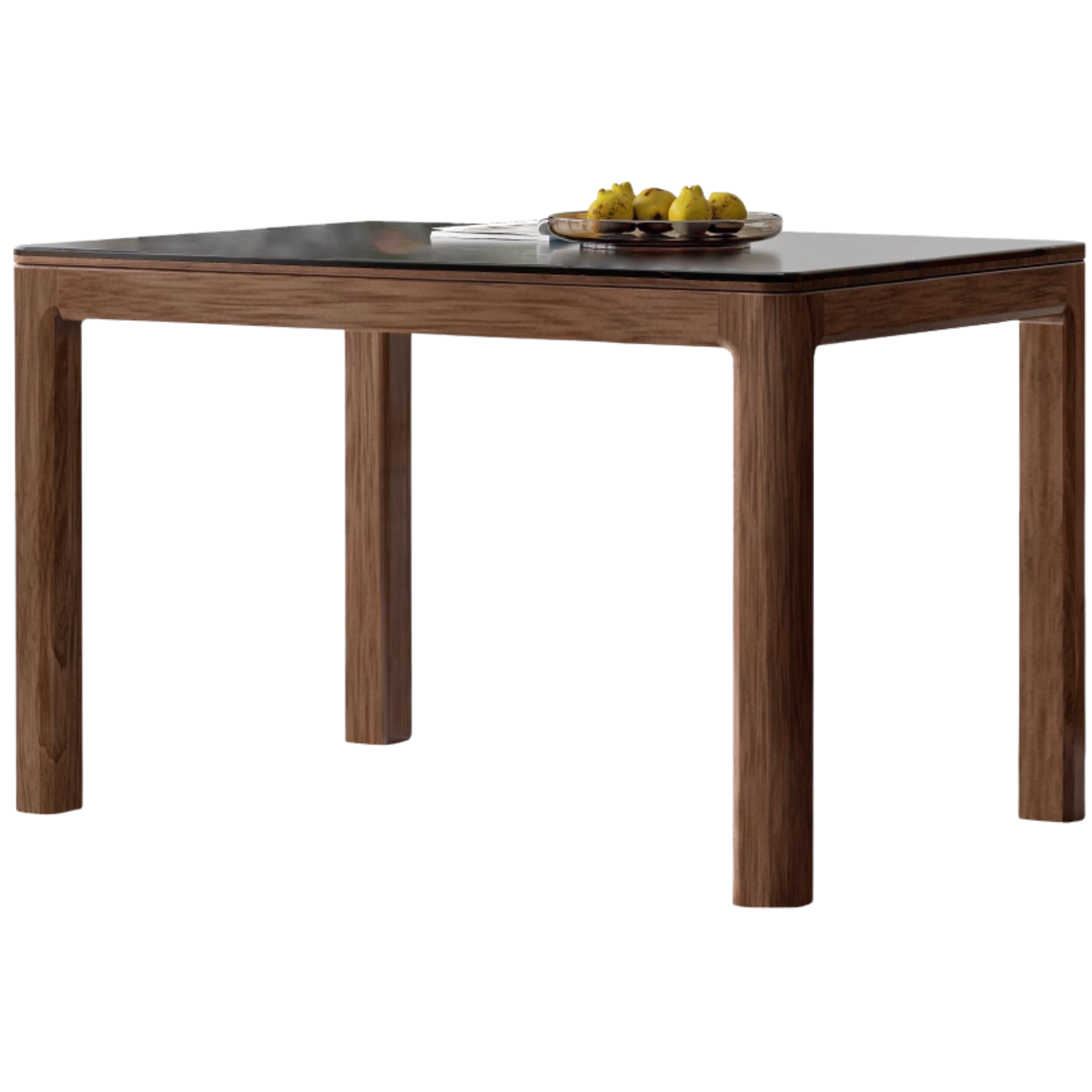 Black Walnut, Sandalwood Solid Wood Rock Slab Dining Table