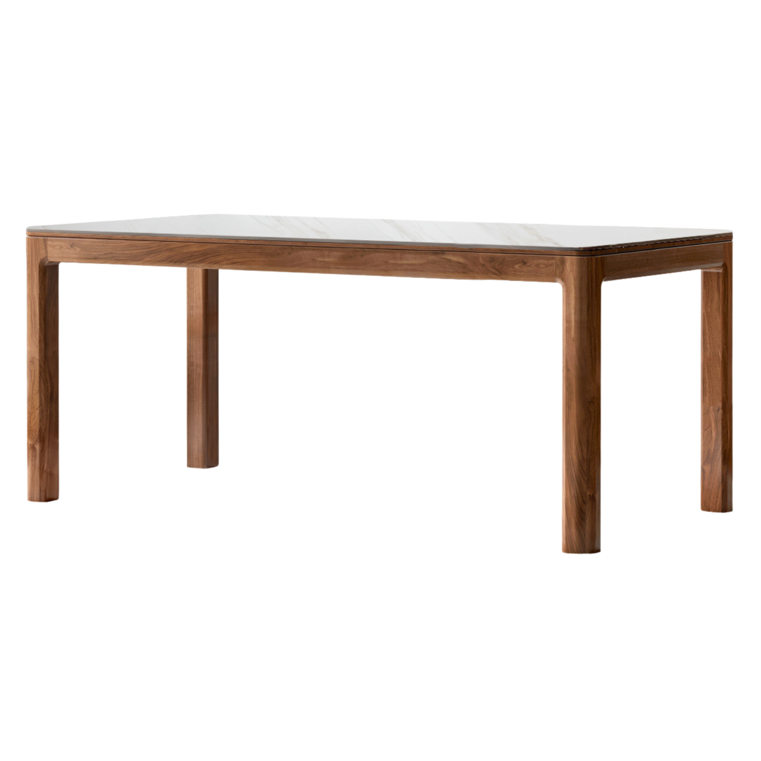 Black Walnut, Sandalwood Solid Wood Rock Slab Dining Table