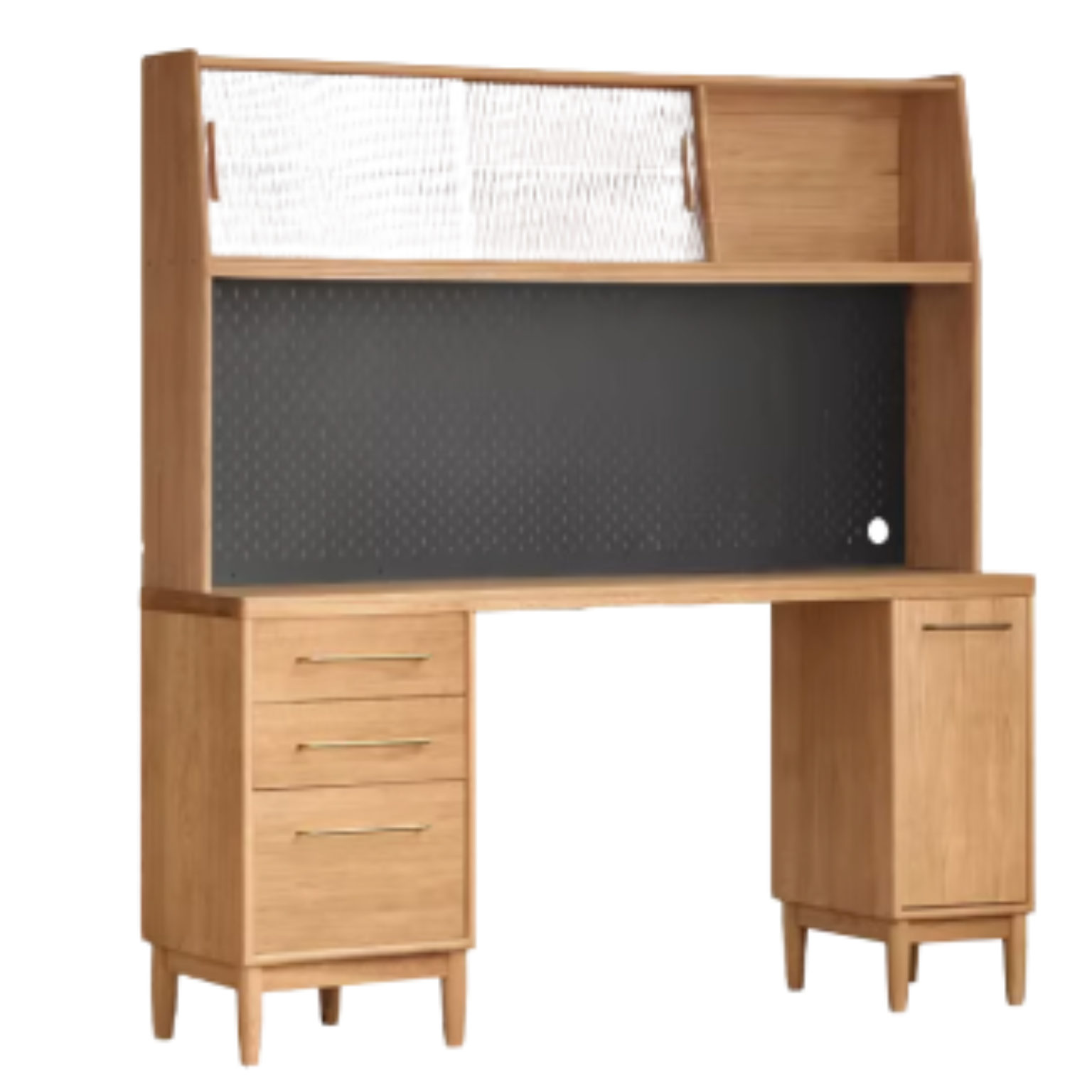 Solid RubberWood, Oak Solid Wood Large Capacity Dining Sideboard