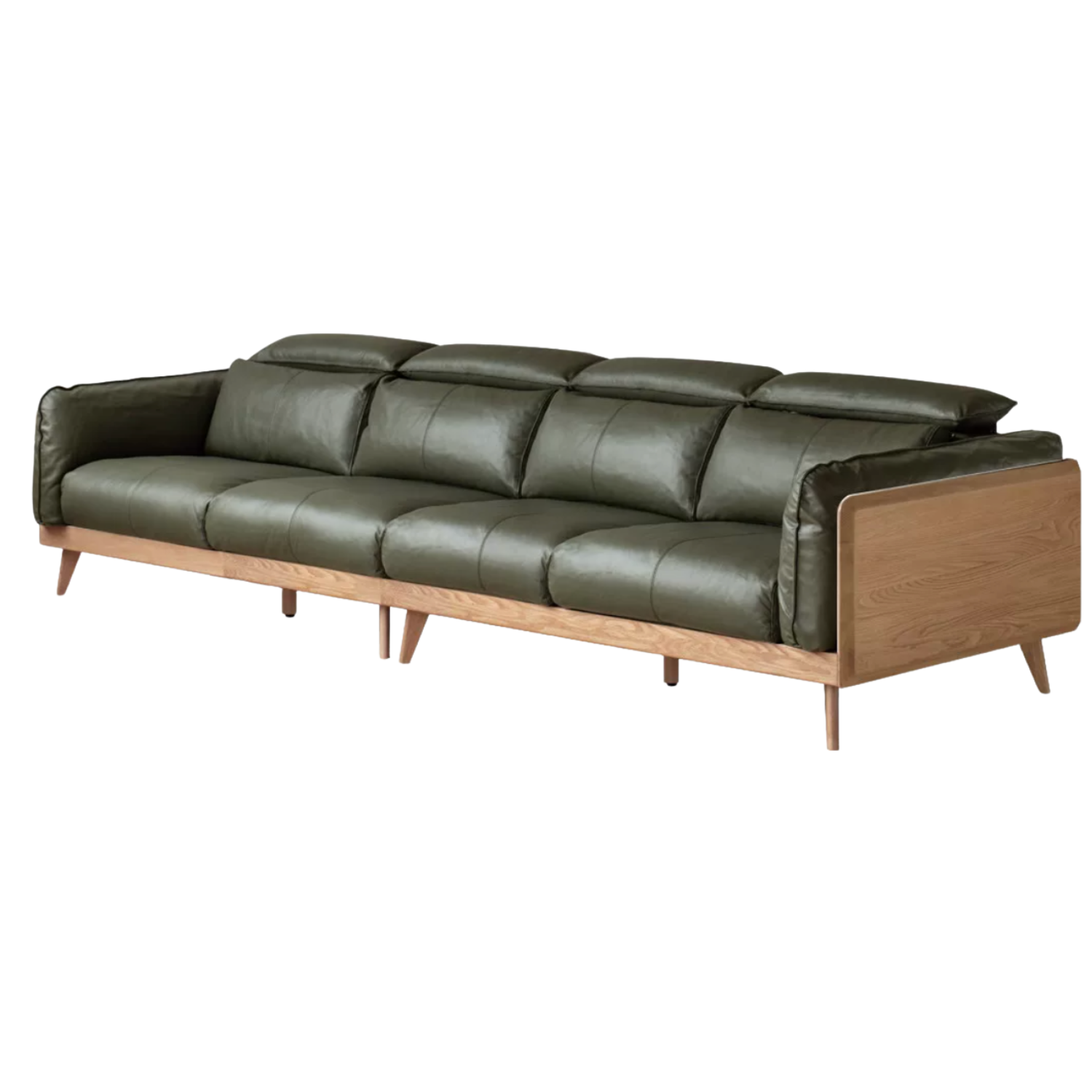 Oak, Ash Solid Wood High-Back Adjustable leather, fabric Sofa
