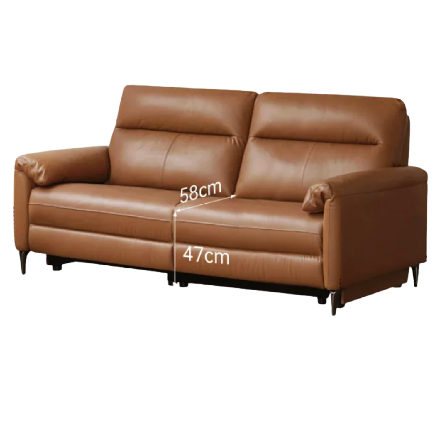 Electric Zero-Wall Leather Sofa, Modern Italian-Inspired Design