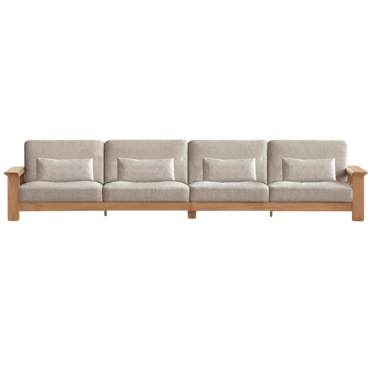 Ash solid Wood Lounge Sofa with Elevated Comfort Design