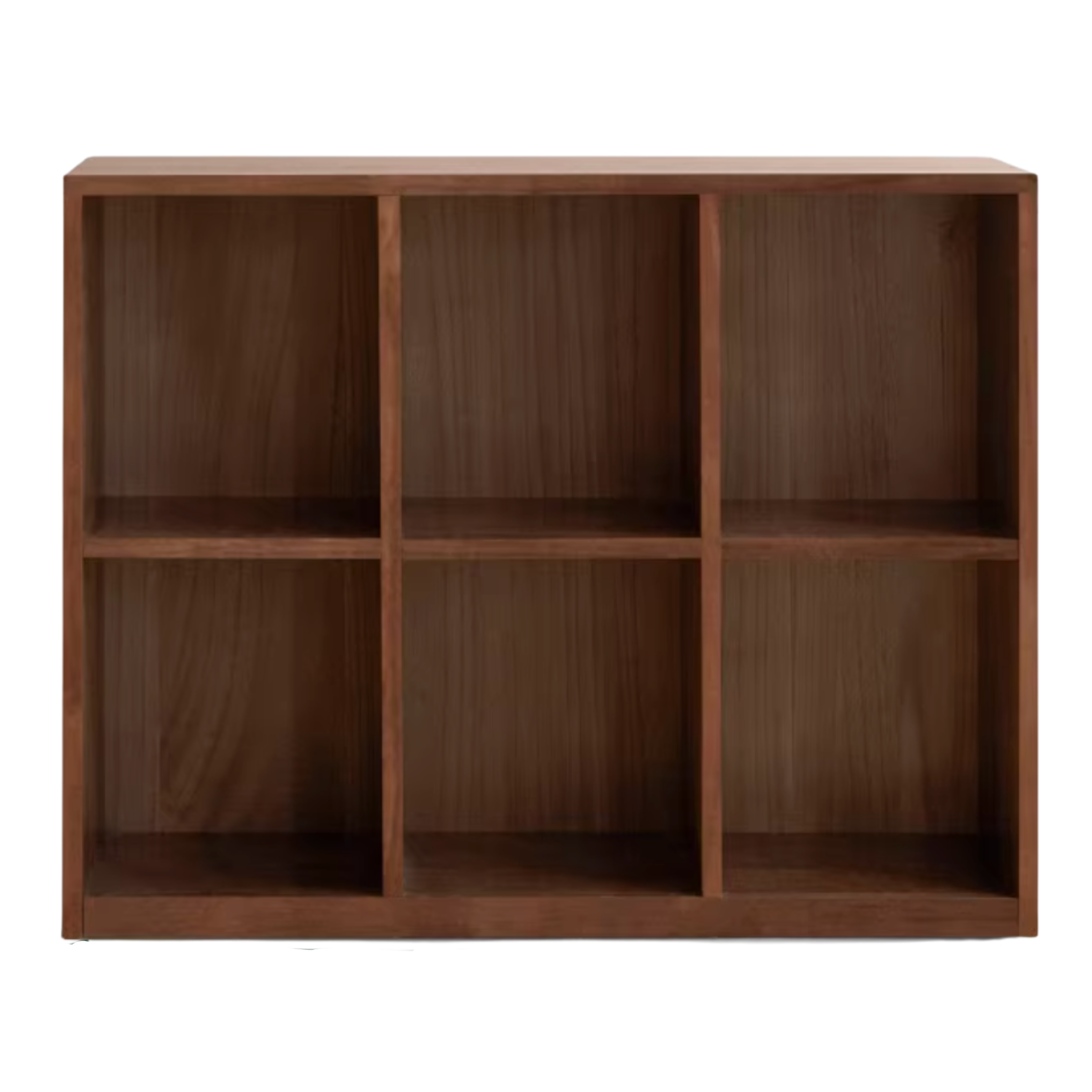 Black Walnut, Rubberwood Solid Wood Low Bookshelf Combination Floor-Standing Cabinet