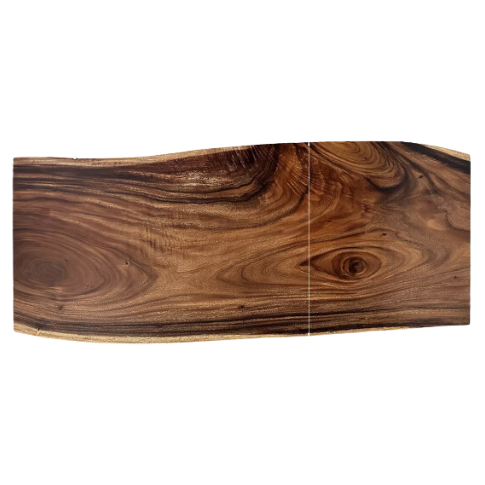 Black Walnut Solid Wood Natural Edge Large Top For Dining Table.
