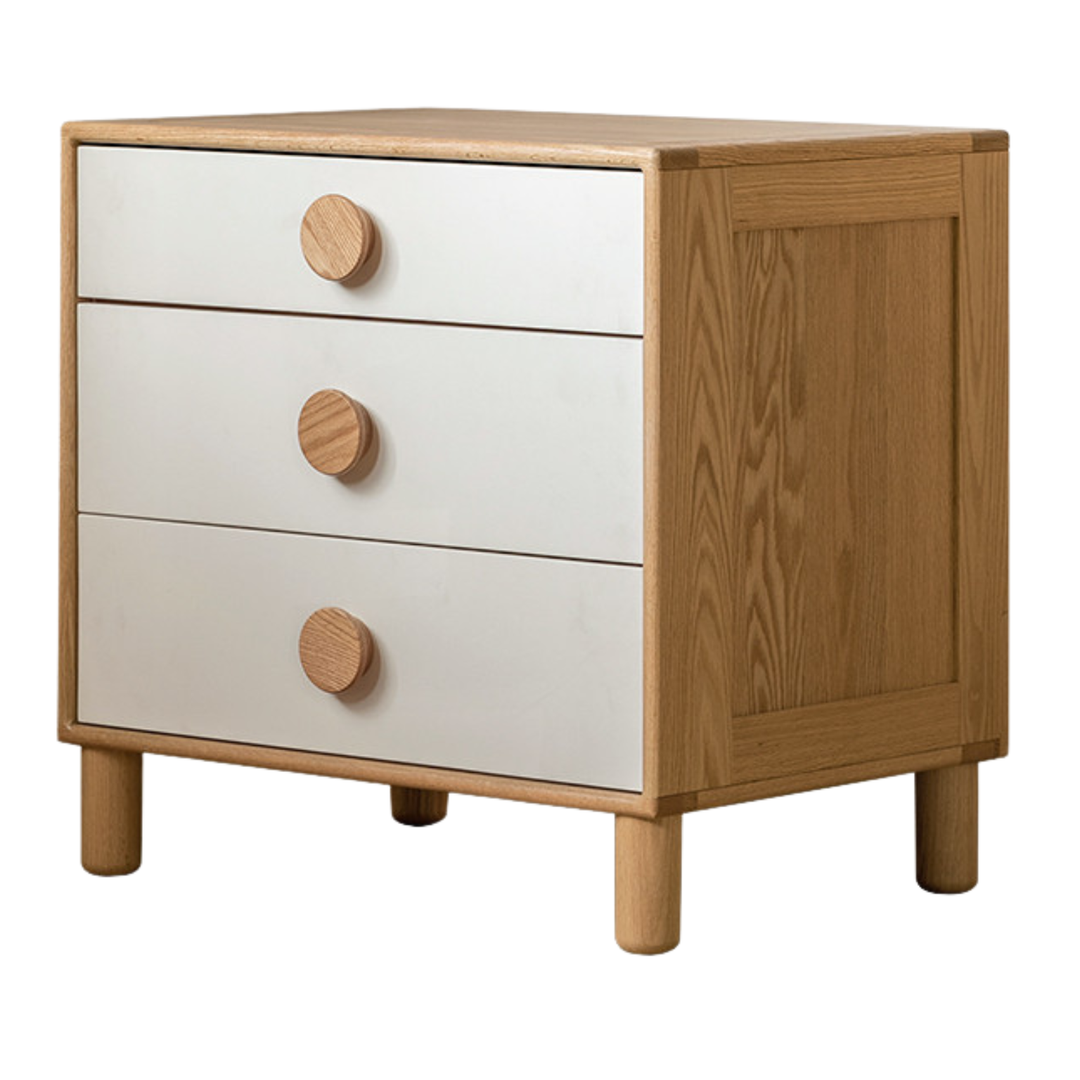 Oak Solid Wood Children's Wardrobe Combination Storage Cabinet
