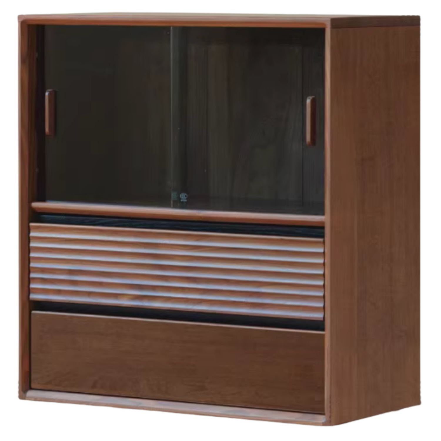 Sandalwood, Oak, Black Walnut, White Ash Solid Wood Light Luxury Style Module Bookcase