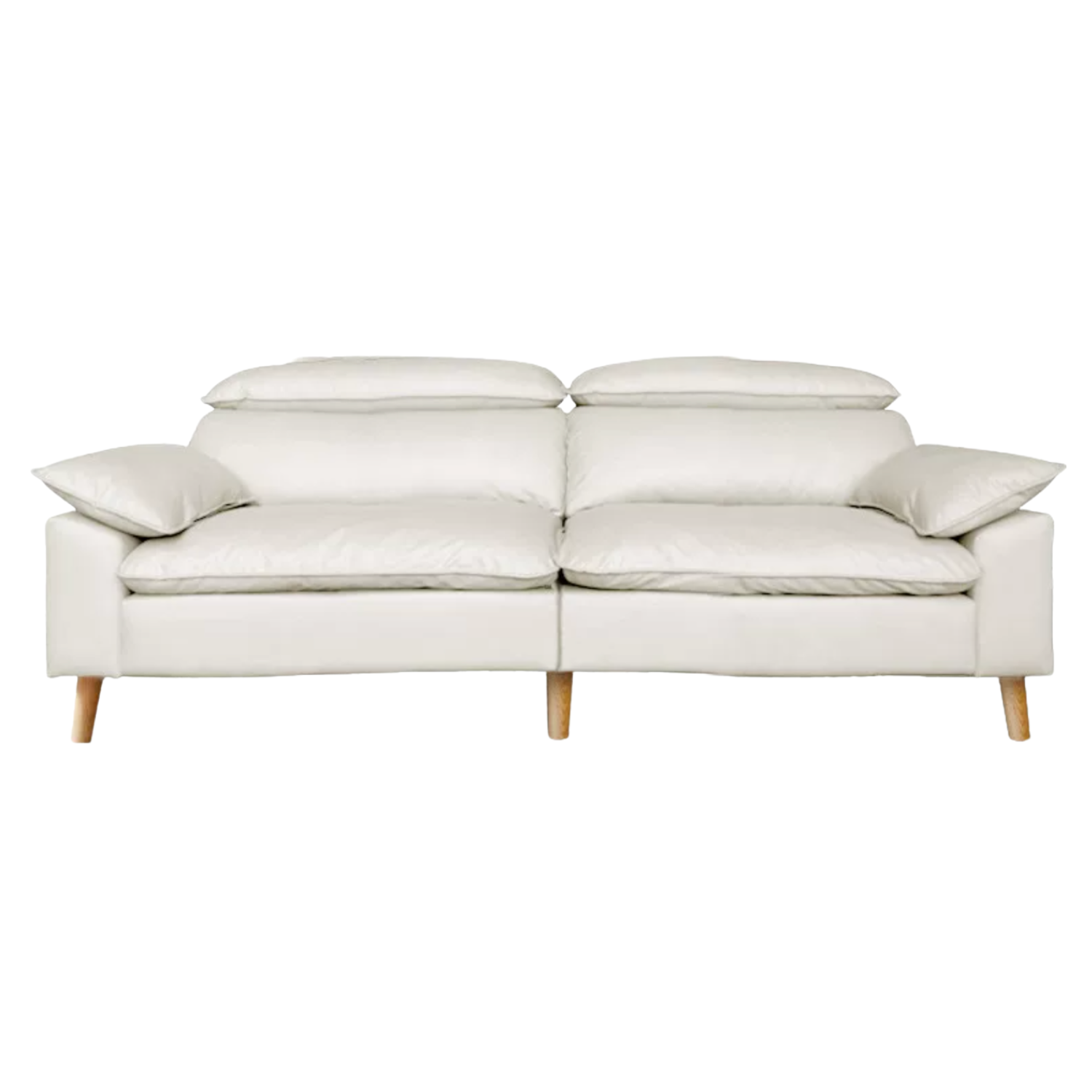 Fabric High Back Straight Sofa Modern.