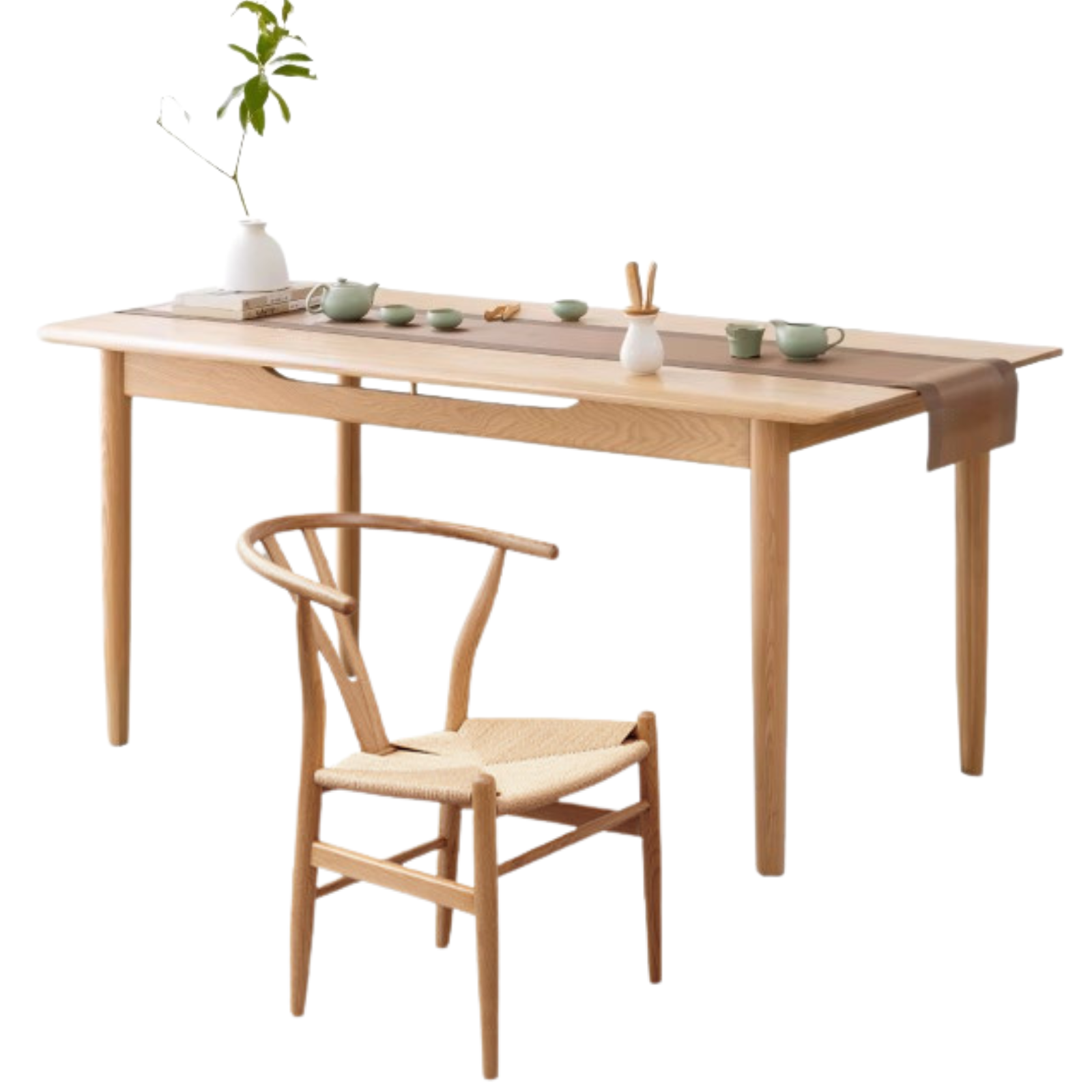Oak, Ash Solid Wood Tea Maker Integrated Tea Table