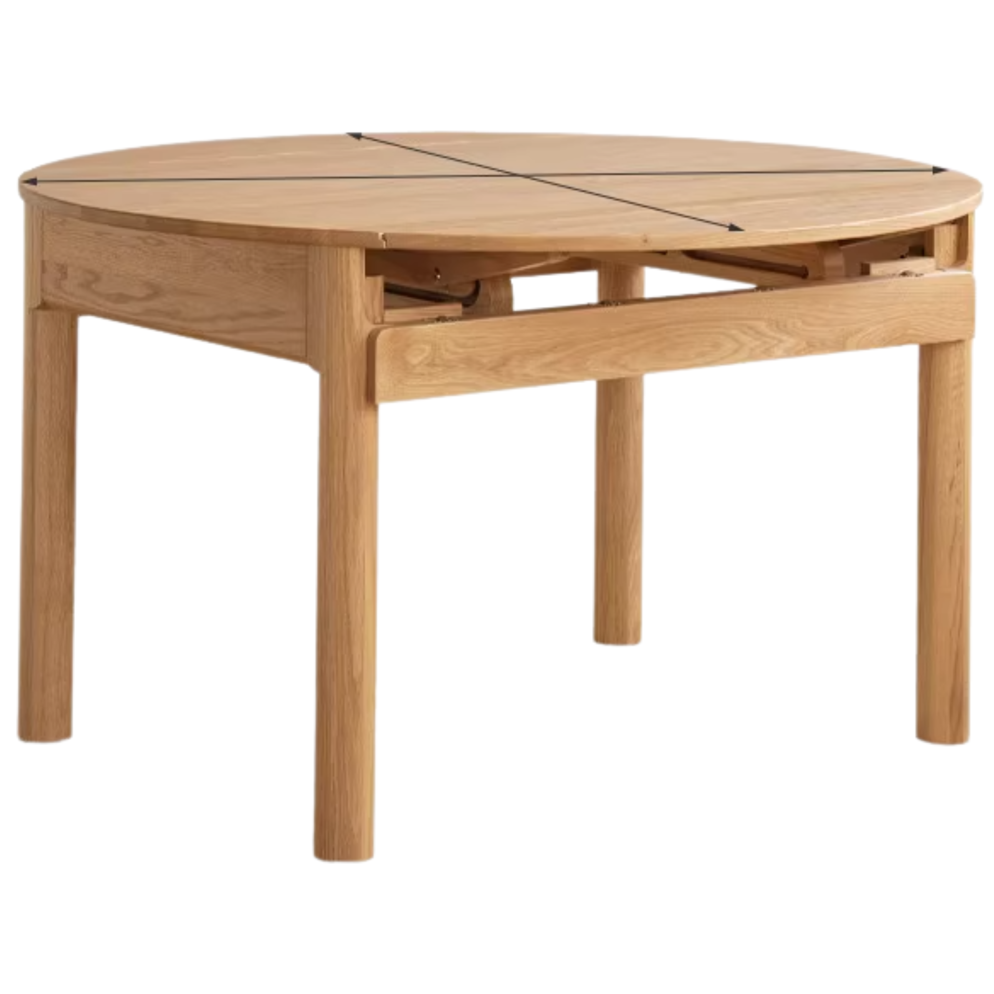 Ash, Cherry, Oak Solid Wood Folding Dining Table