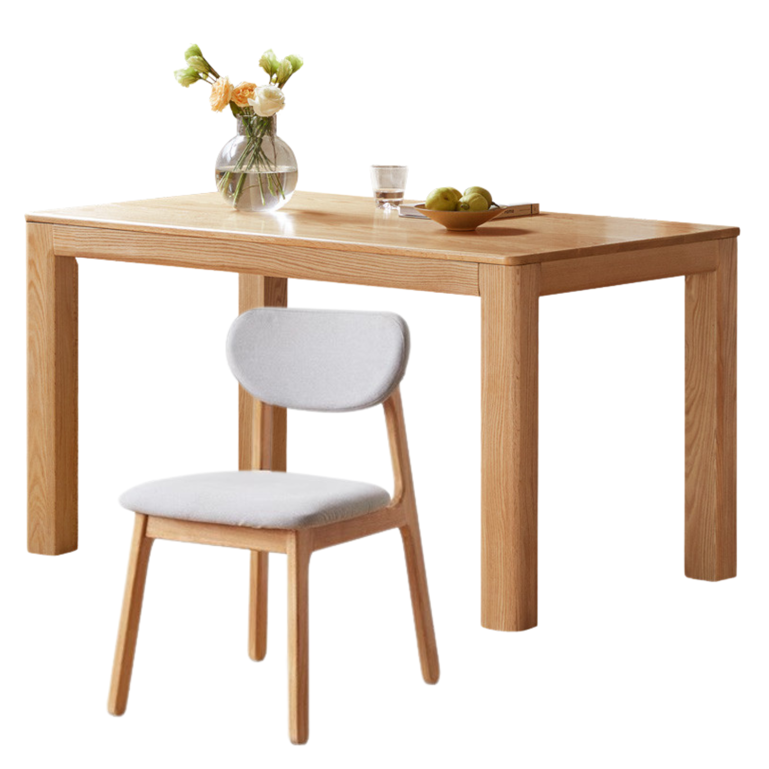 Oak Solid Wood Simple Shape Dining Table