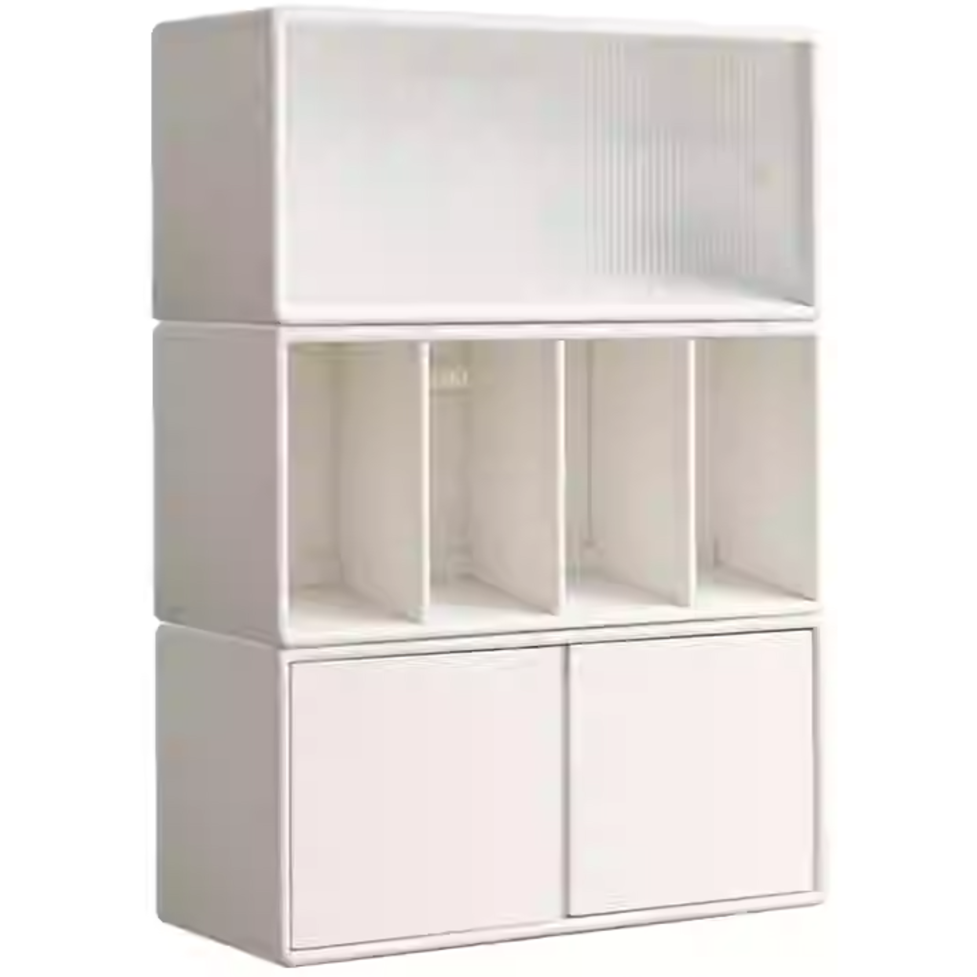 Oak Solid wood Locker Cream Style Free Combination Cabinet.