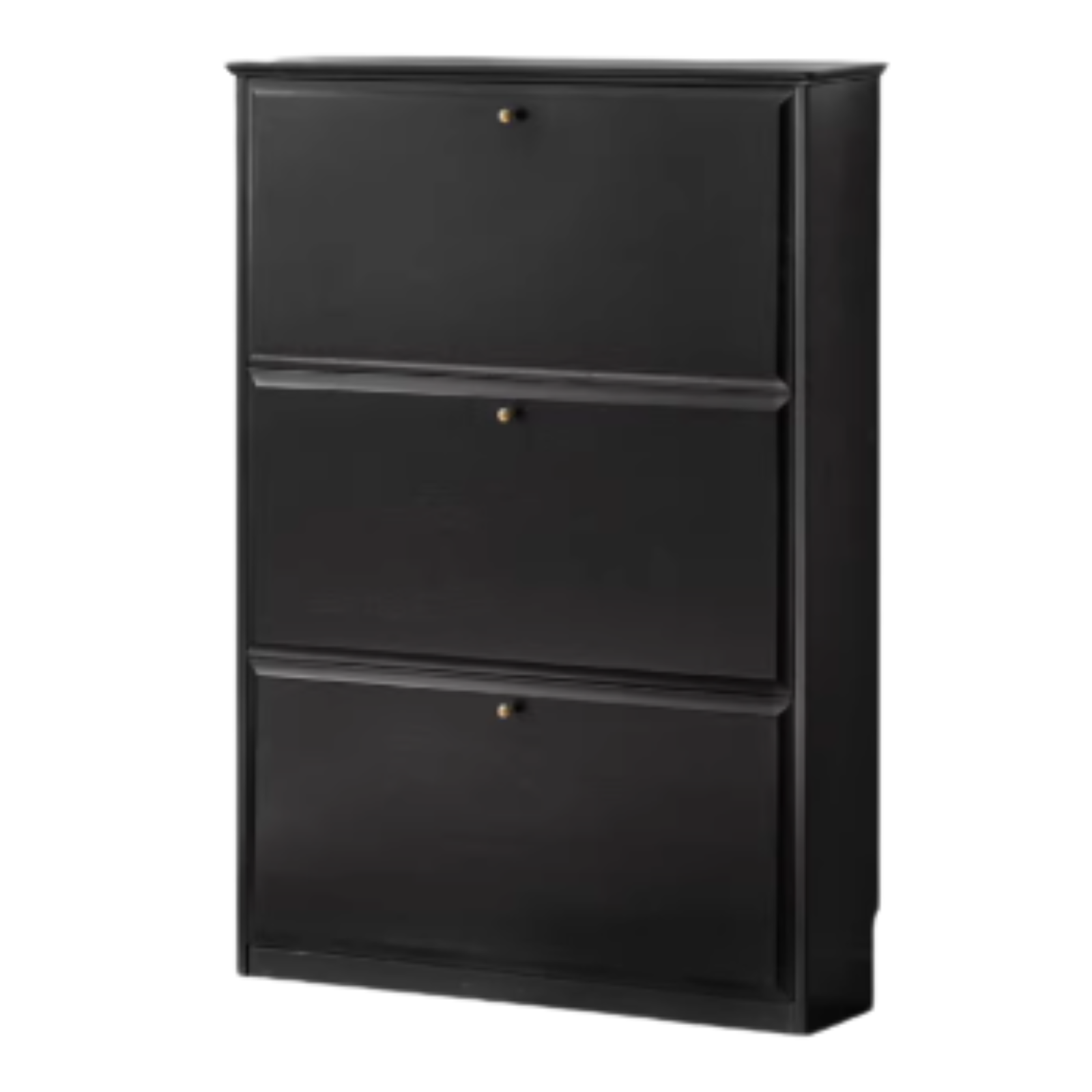 Poplar, Solid Rubber Wood Retro Narrow Shoe Cabinet