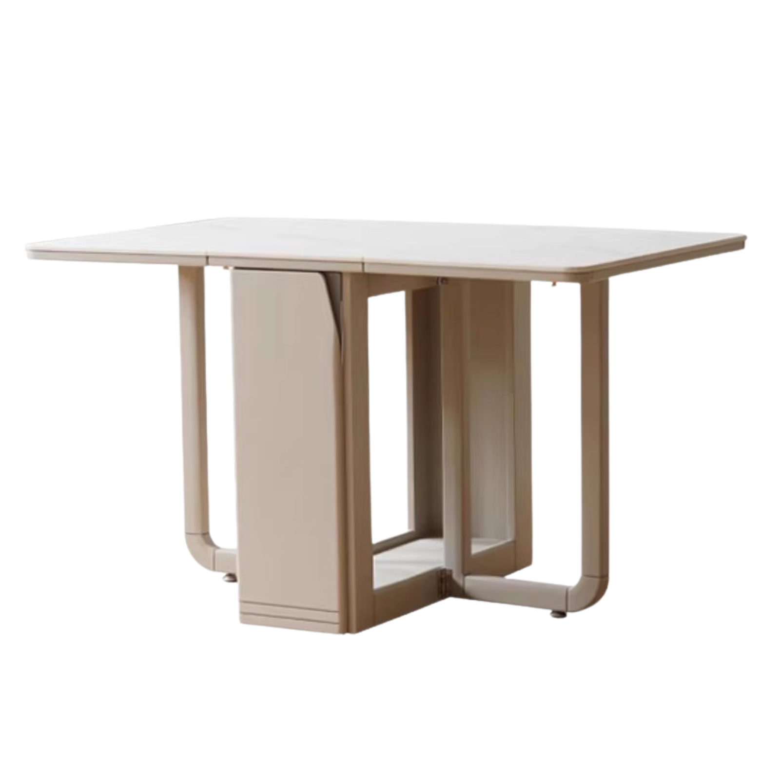 Poplar Solid Wood Italian Light Luxury Slab Folding Dining Table