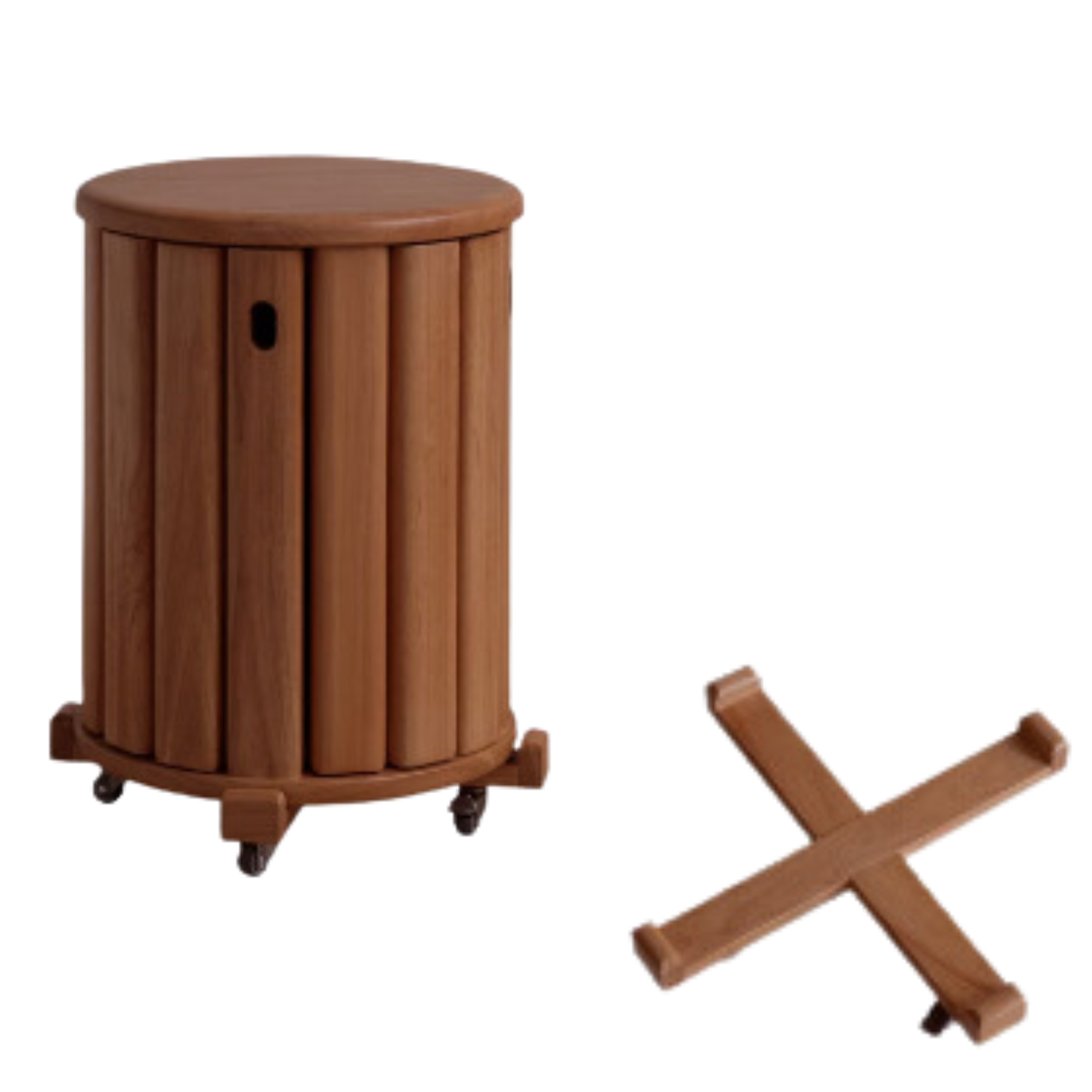 4 pcs Black Walnut, Ash, Oak Solid Wood, Solid RubberWood Stackable Dining Stool