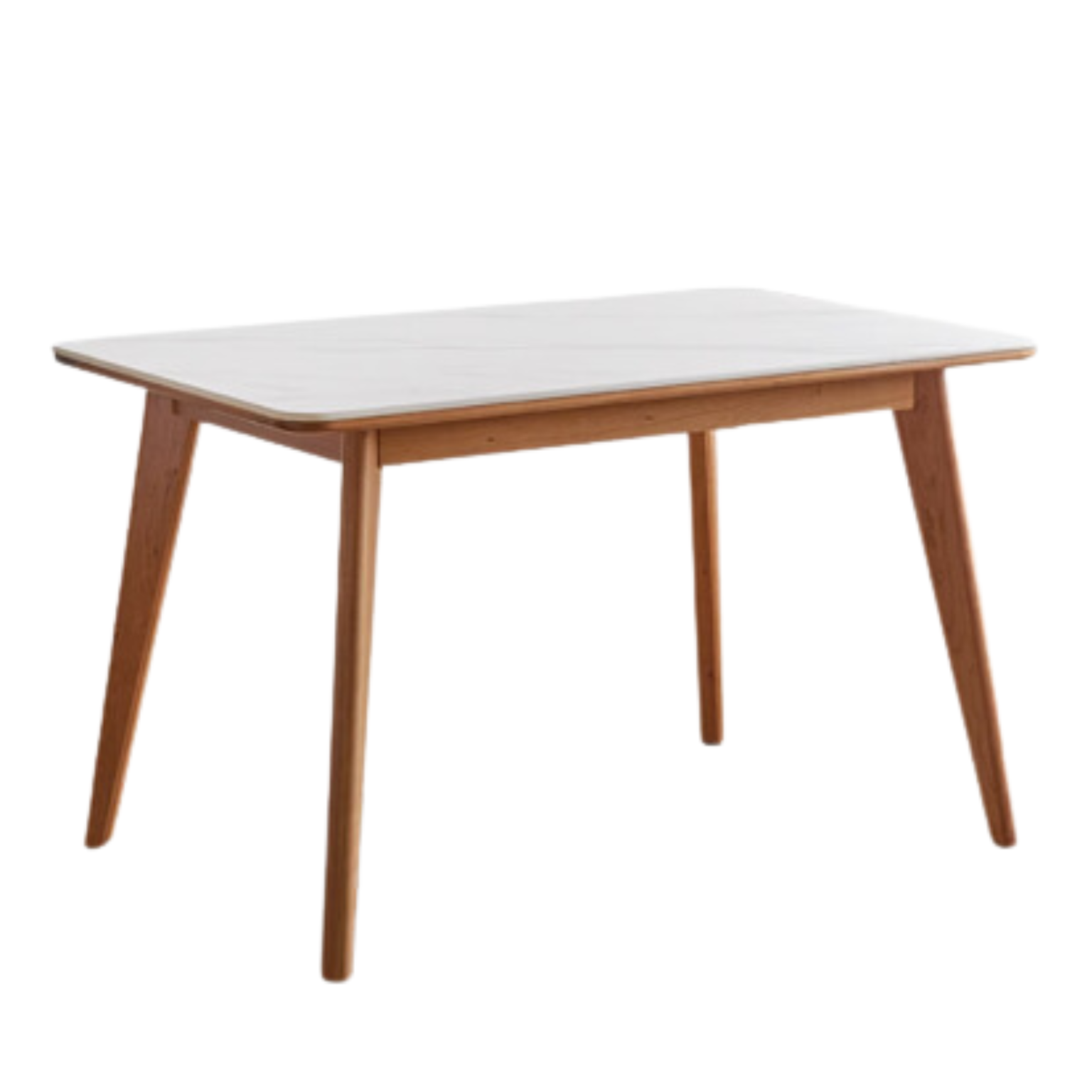 Cherry Solid Wood Retro Rock Plate Dining Table.