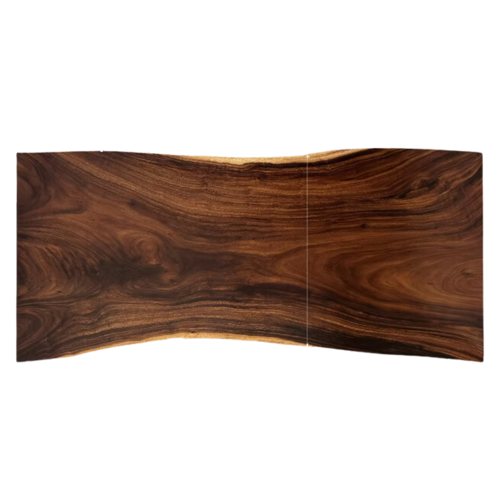 Black Walnut Solid Wood Natural Edge Large Top For Dining Table.