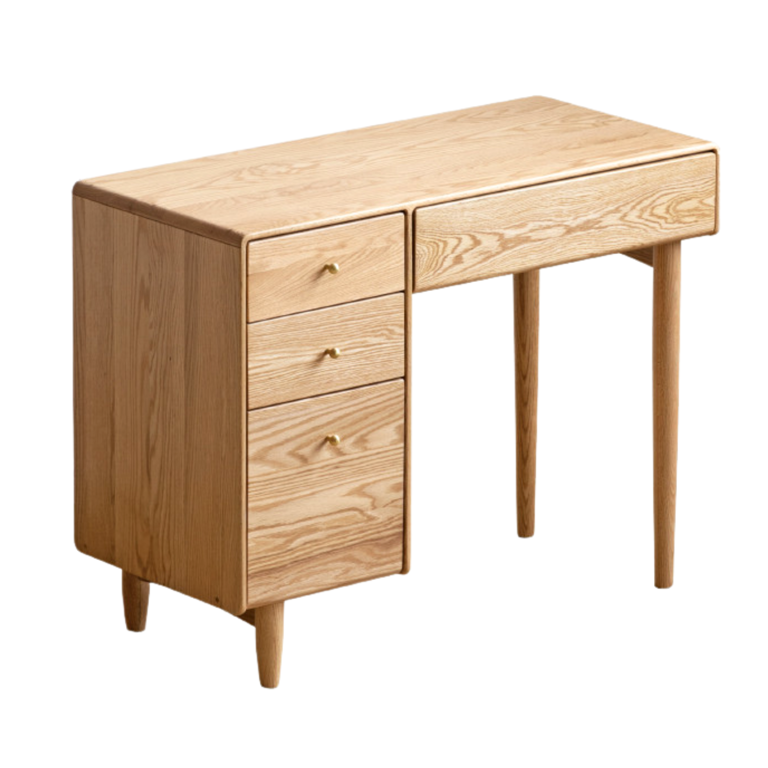 Oak Solid Wood Dressing Table Atmosphere With Lights.