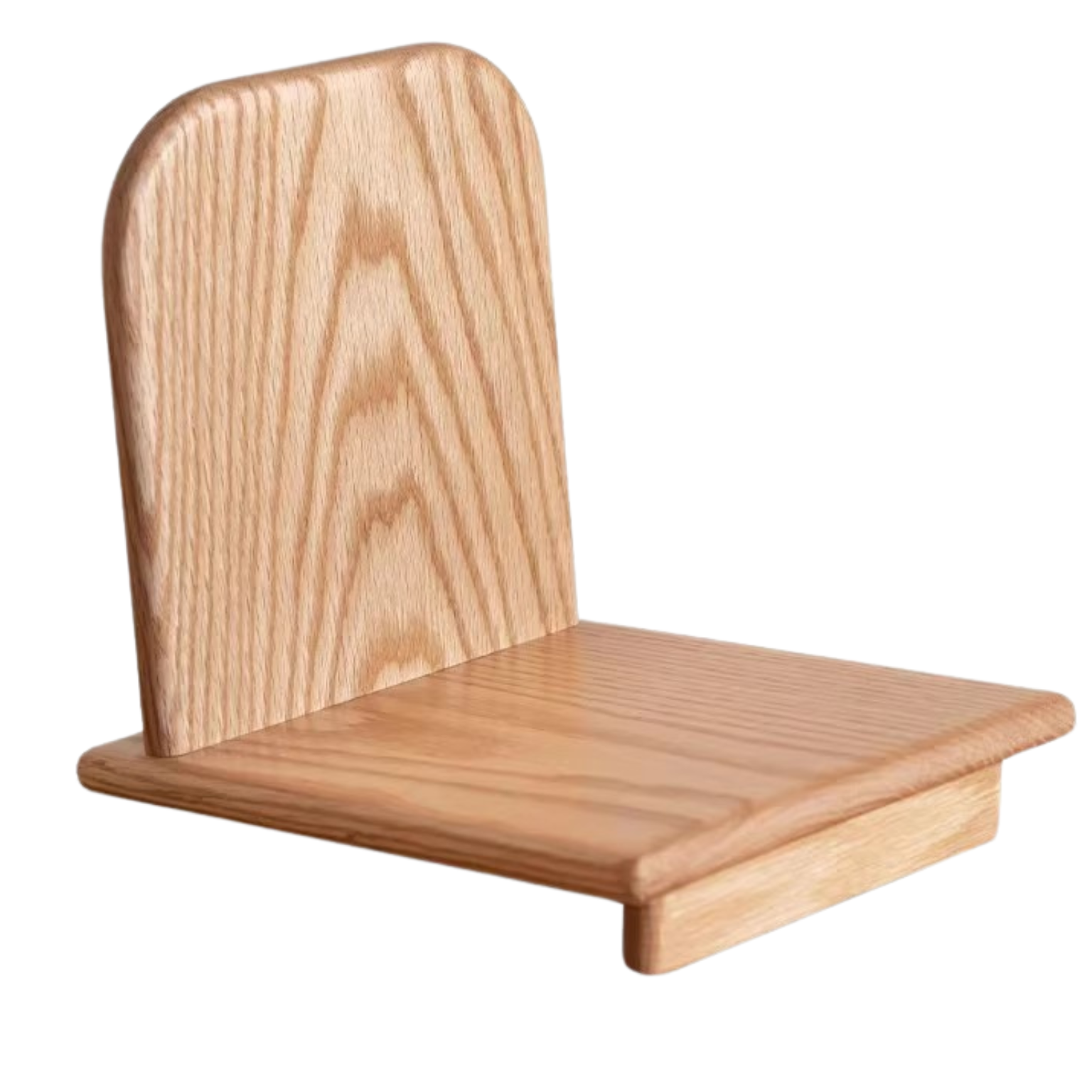Oak, Solid Rubberwood Modern Desktop Small Bookshelf