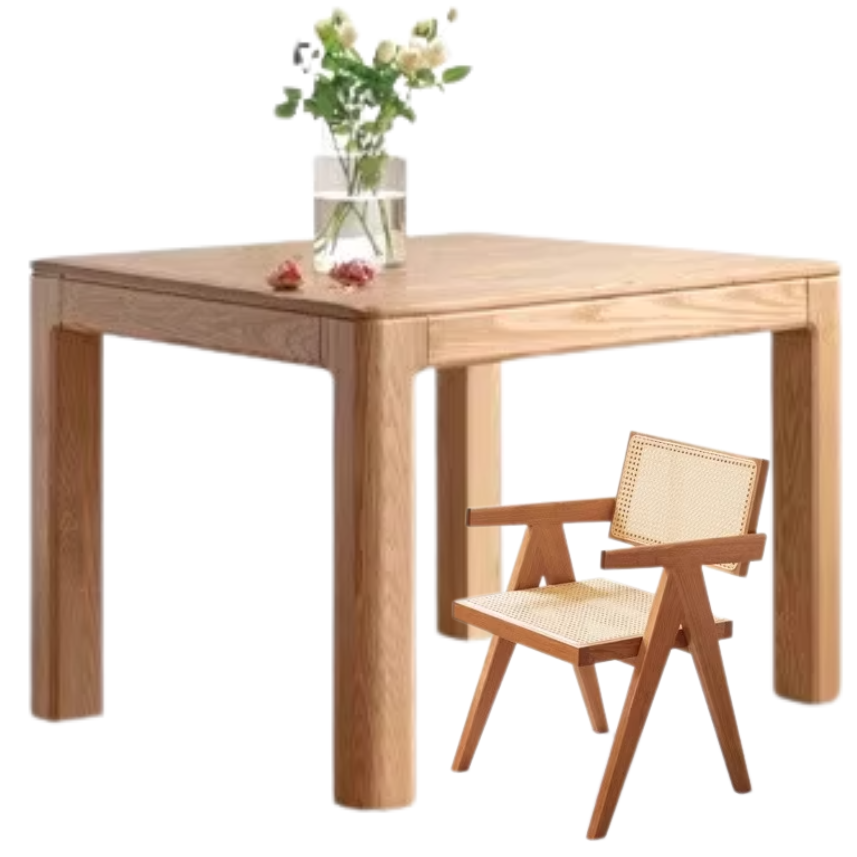 Oak, Red Oak Solid Wood Rectangular Dining Table