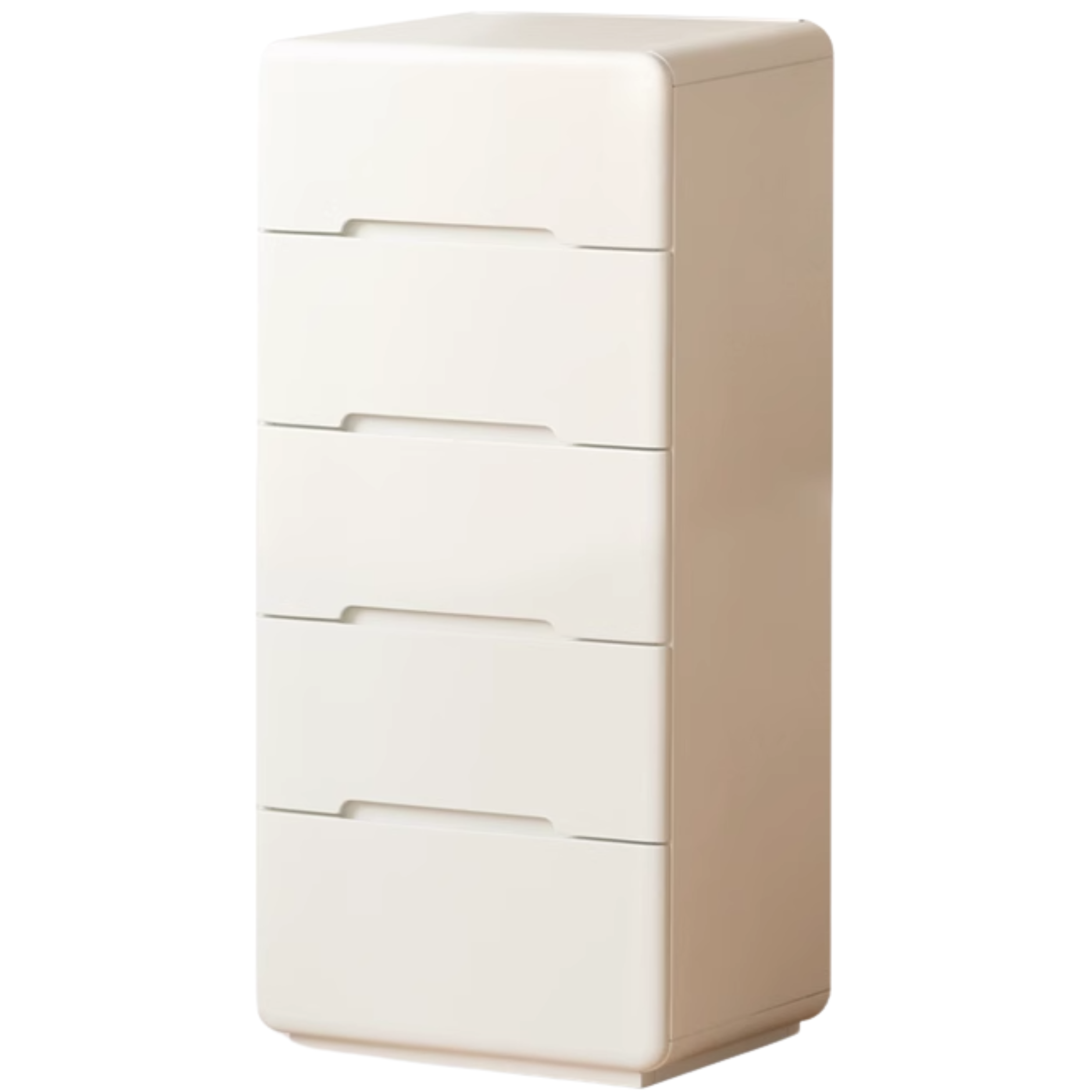 Tulip, Rubber Solid Wood Storage Cream Drawer Dresser