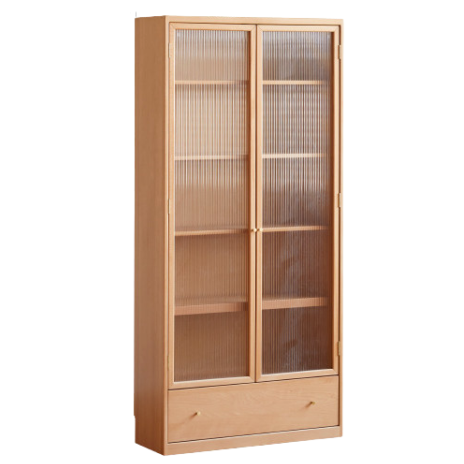 Beech European Solid Wood Bookcase Combination Cabinet