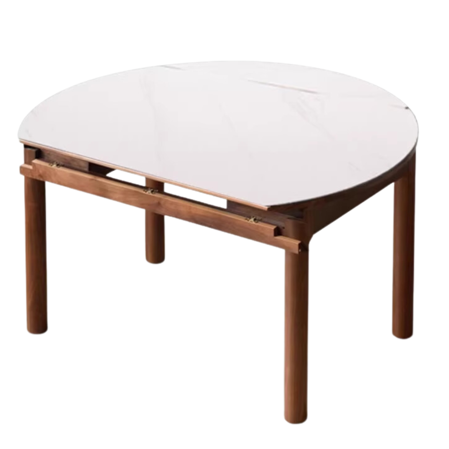 Black Walnut, Ash, Oak Solid Wood Folding Round Dining Table