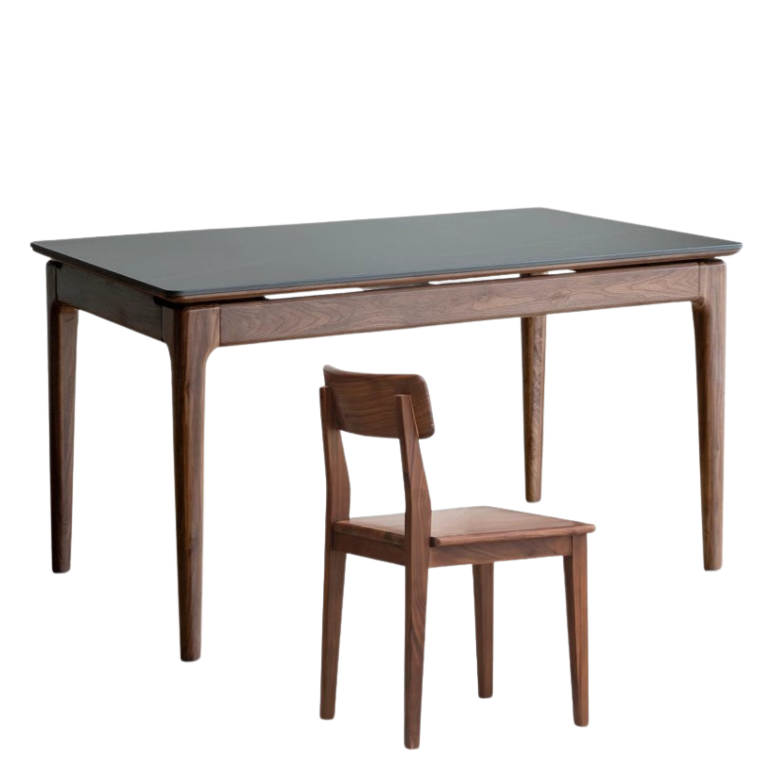 Black Walnut Solid Wood Rectangular Long Dining Table