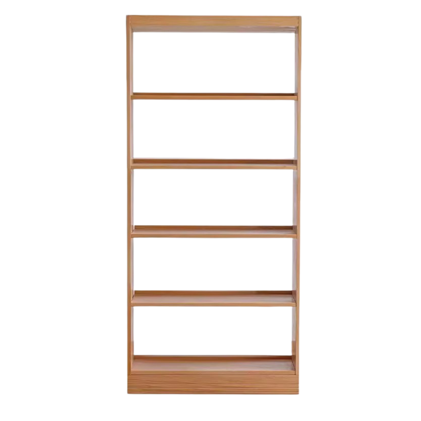 Oak Solid Wood Floor To Ceiling Bookshelves