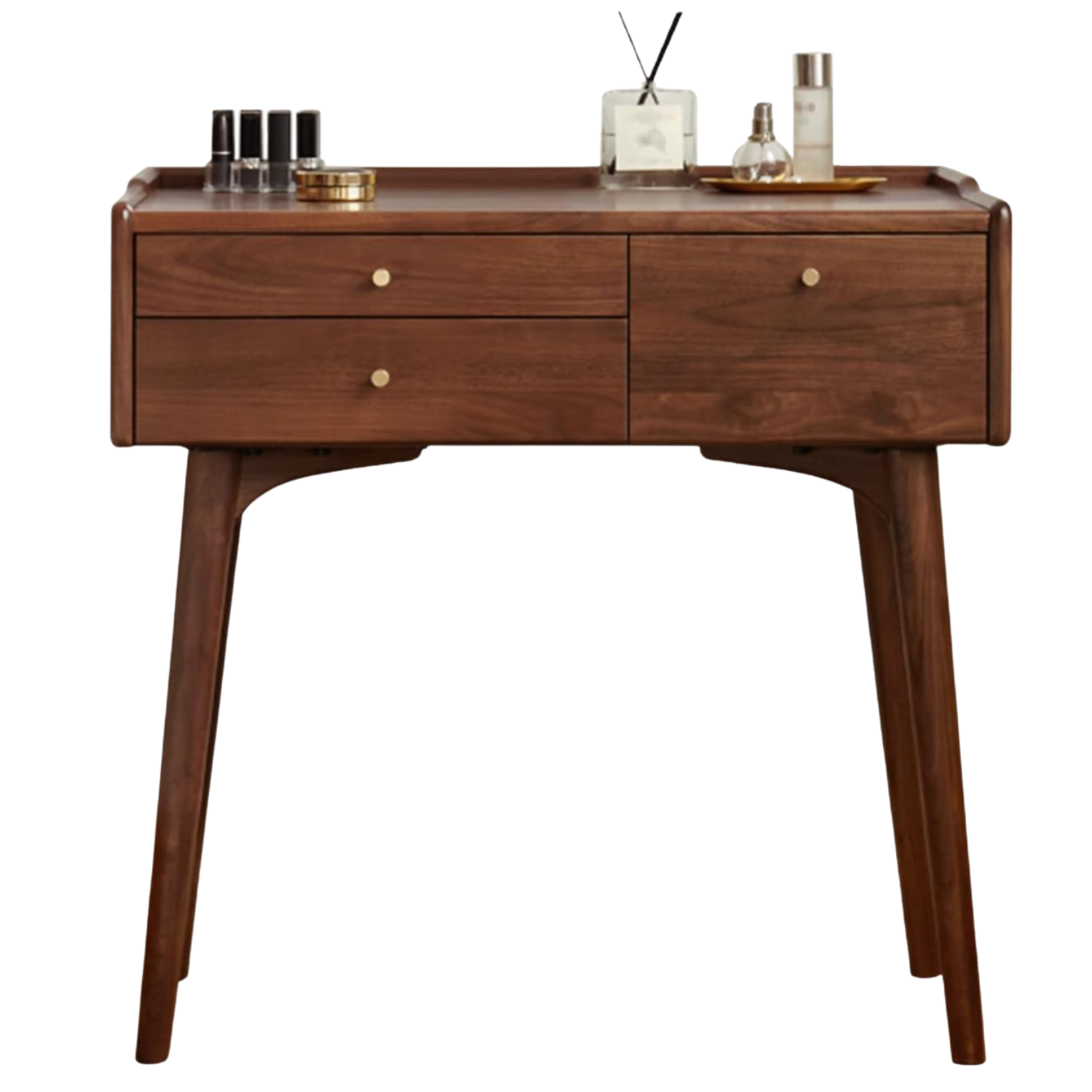 Black Walnut, Ash Solid Wood, Rubberwood Vanity Table