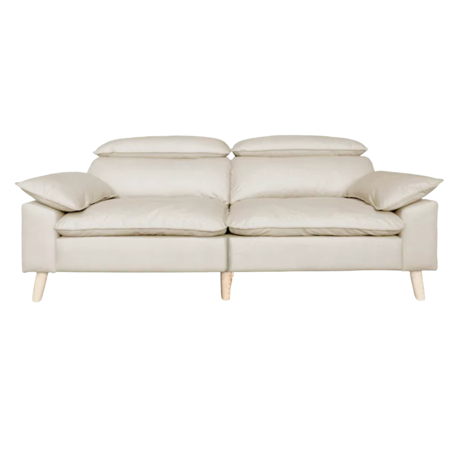 Fabric High Back Straight Sofa Modern.