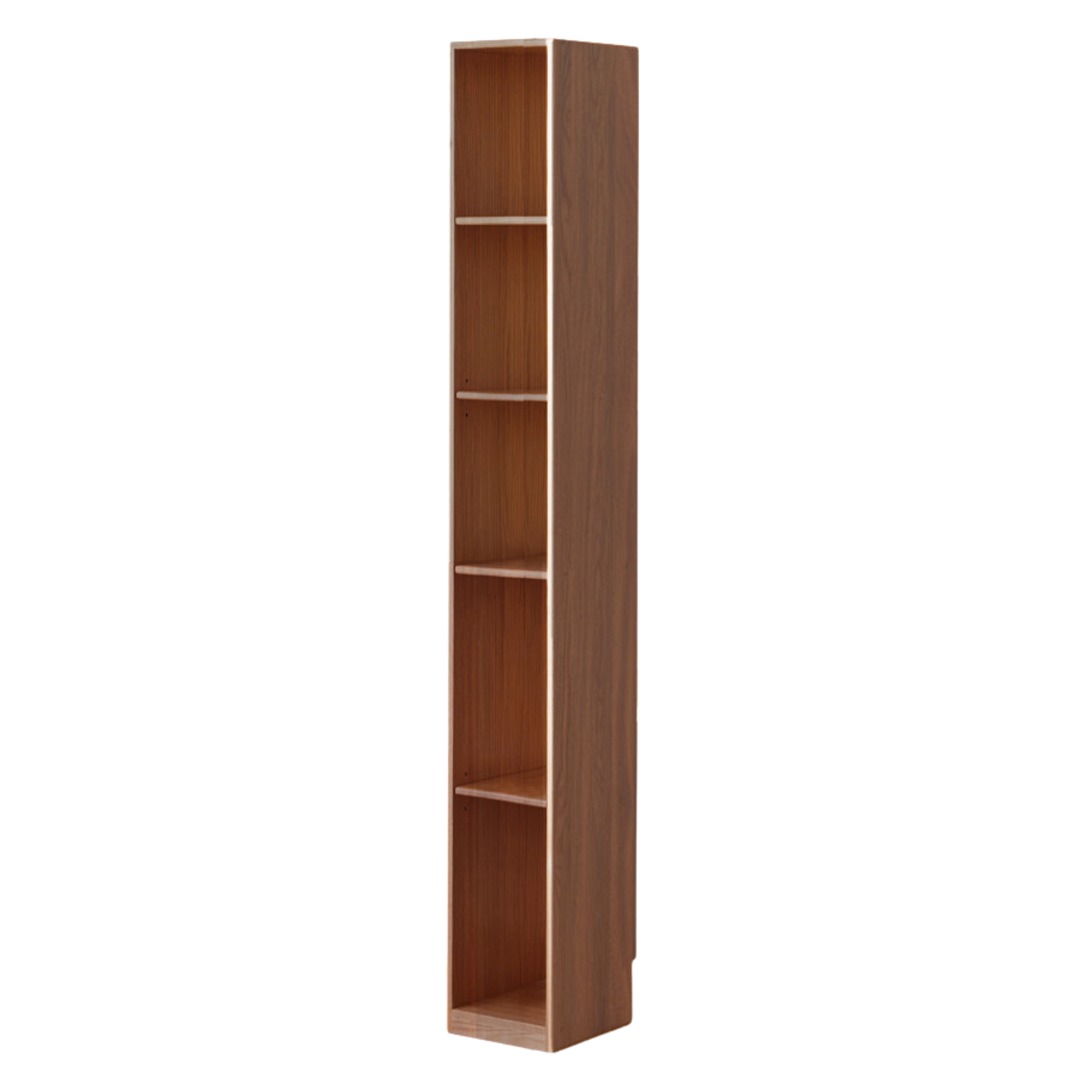 Oak, Rubber Solid Wood Ultra Narrow Bookcase