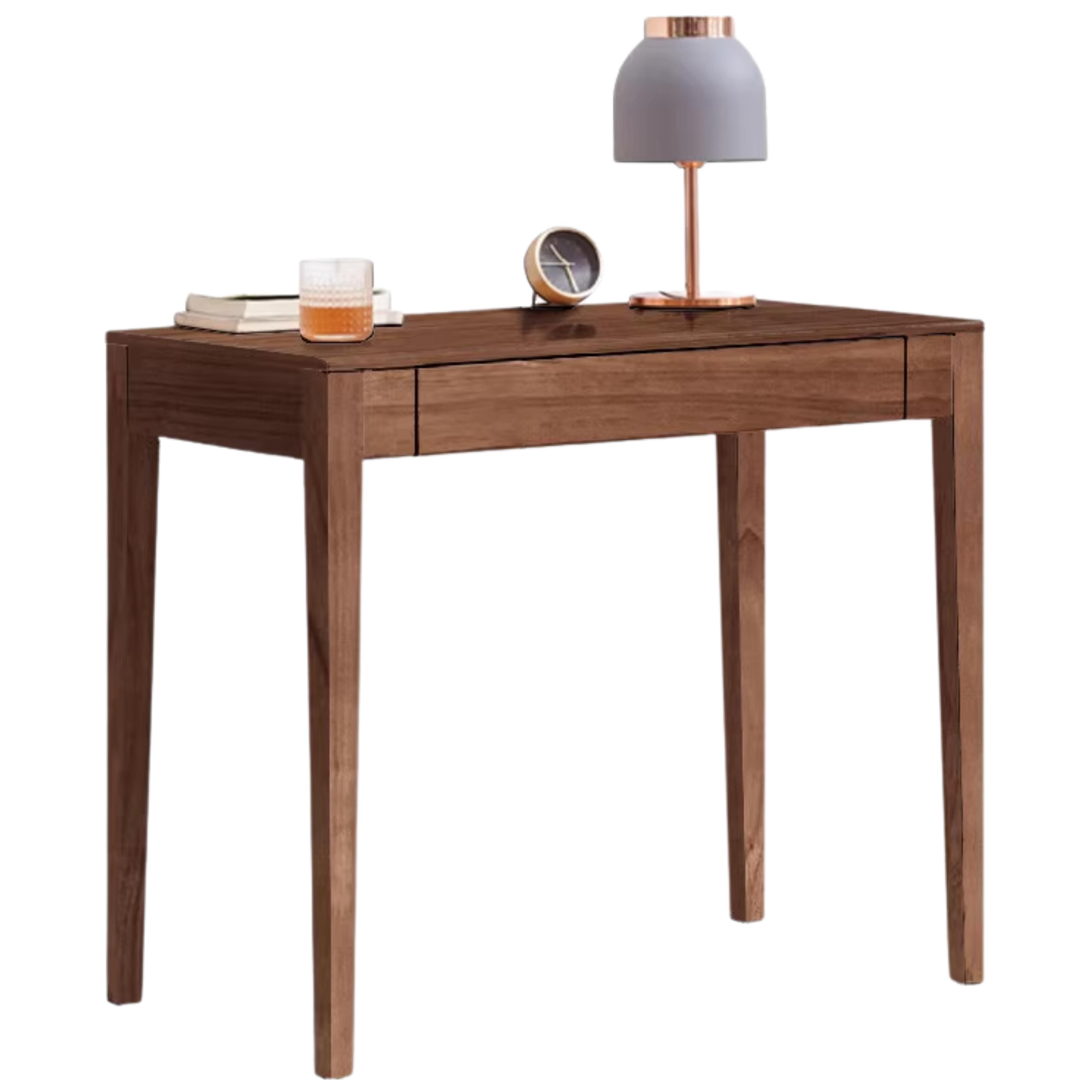 Solid Rubberwood, Oak Solid Wood Small Desk