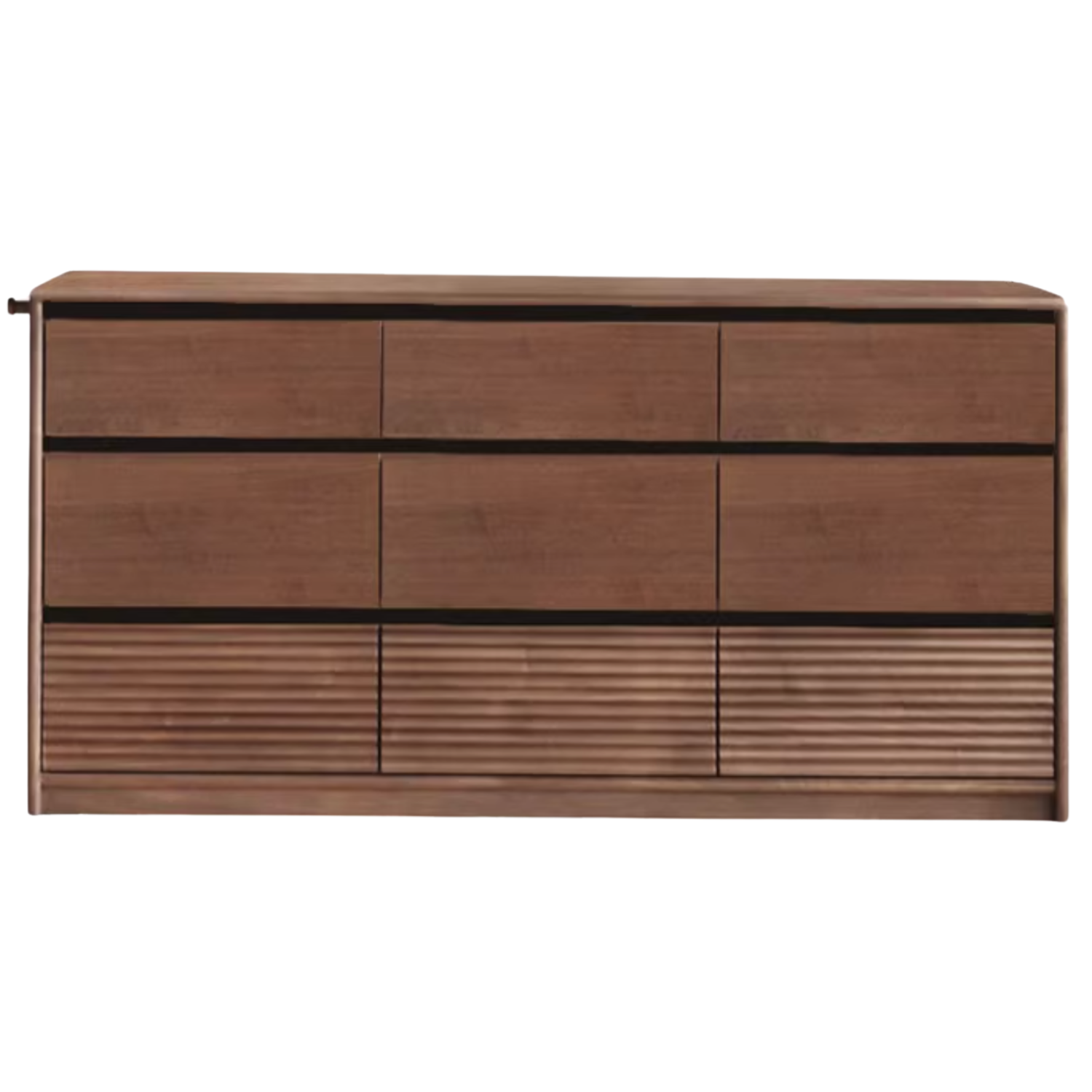 Black Walnut, Sandawood Light Luxury Retractable Vanity Table.