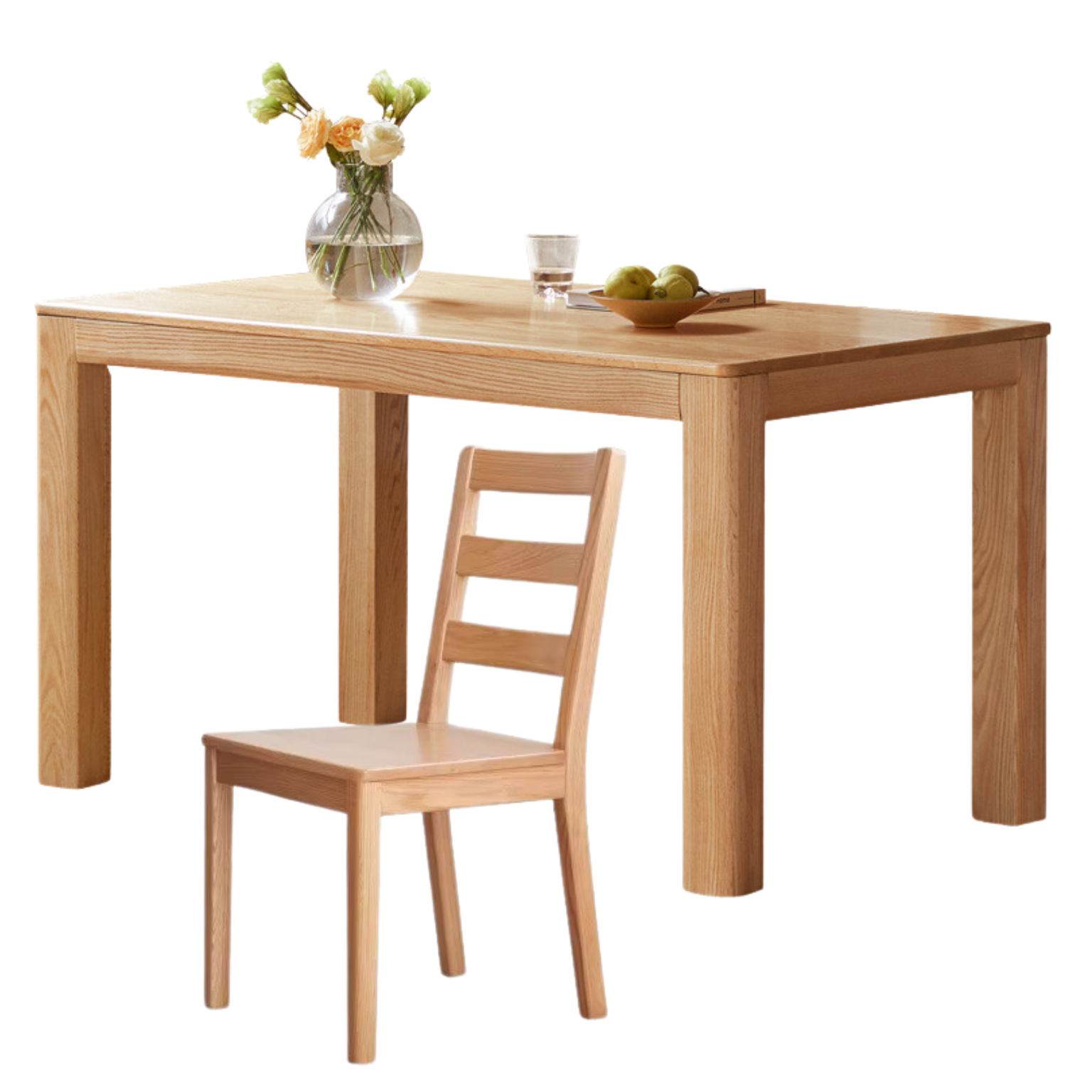 Oak Solid Wood Simple Shape Dining Table